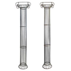 Pair of French Wrought Iron Columns
