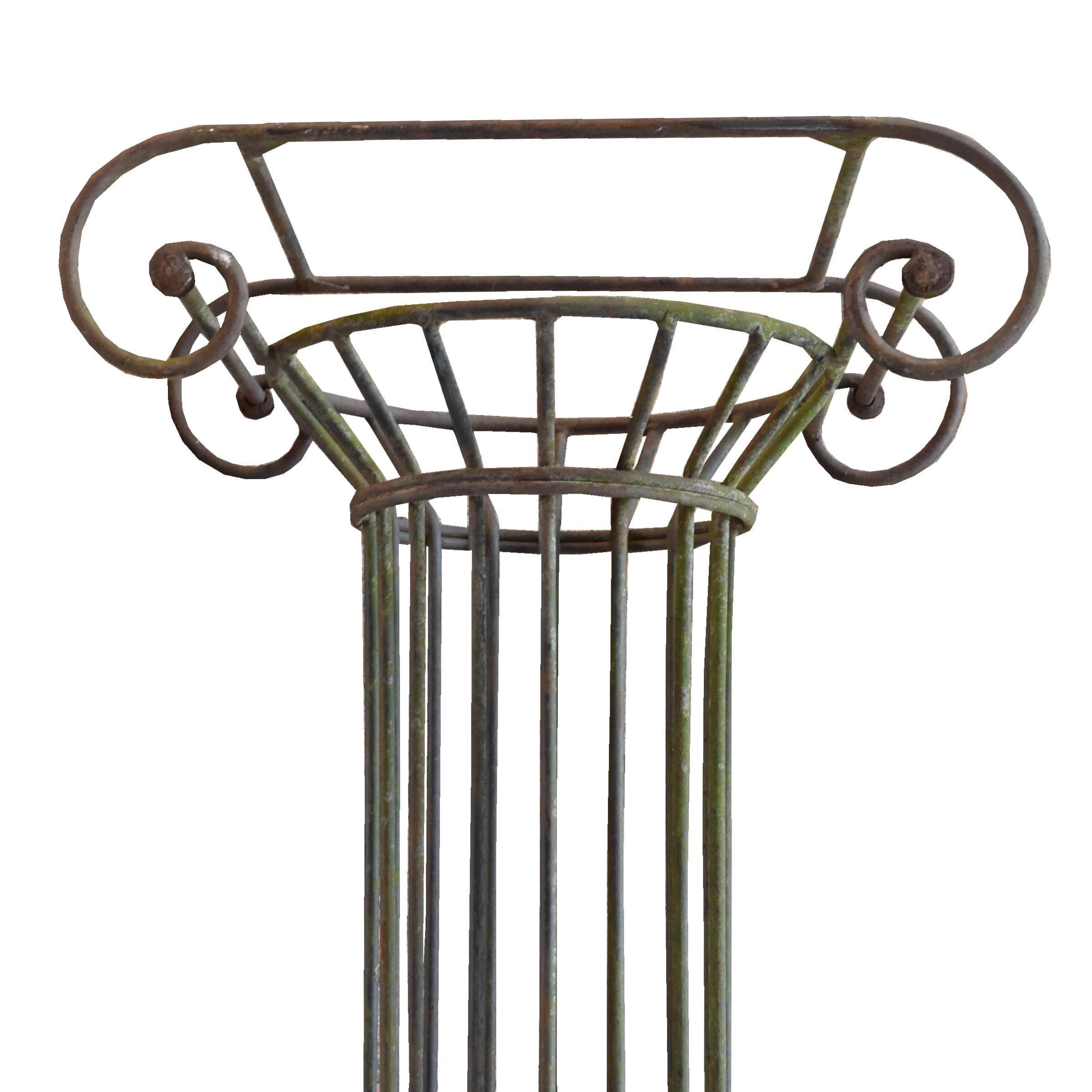 Pair of French Wrought Iron Columns 3