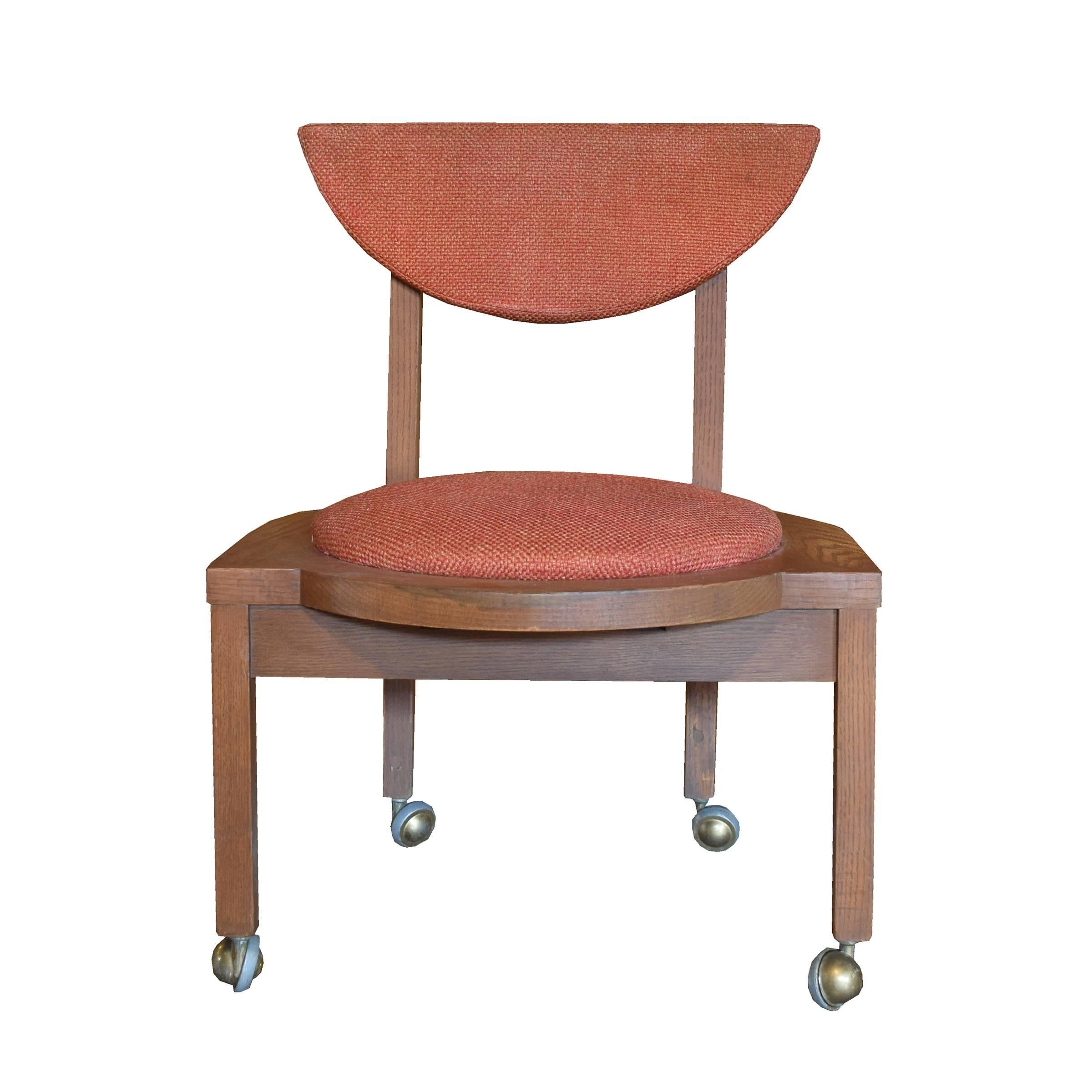 Prairie School Pair of Frank Lloyd Wright Designed Side Chairs, 1953