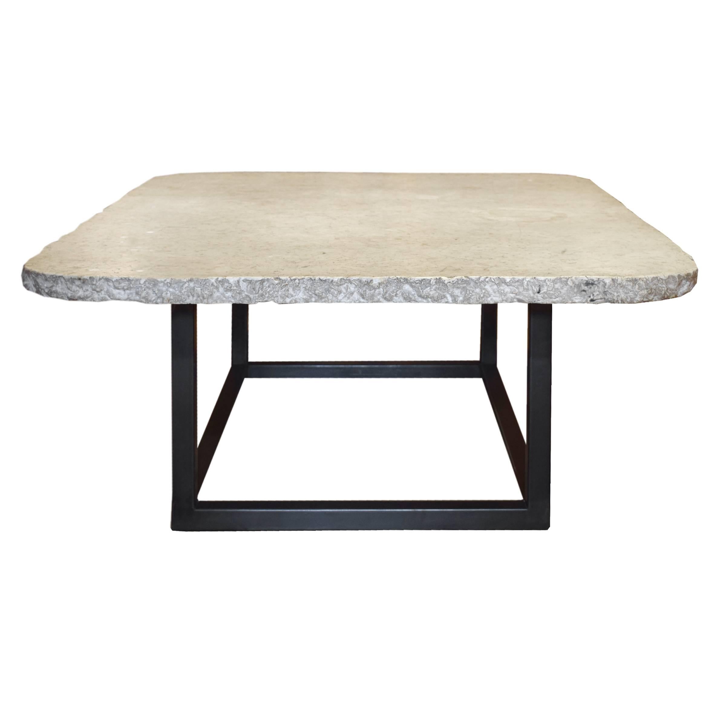 Argentine Marble-Top Low Table In Good Condition In Chicago, IL