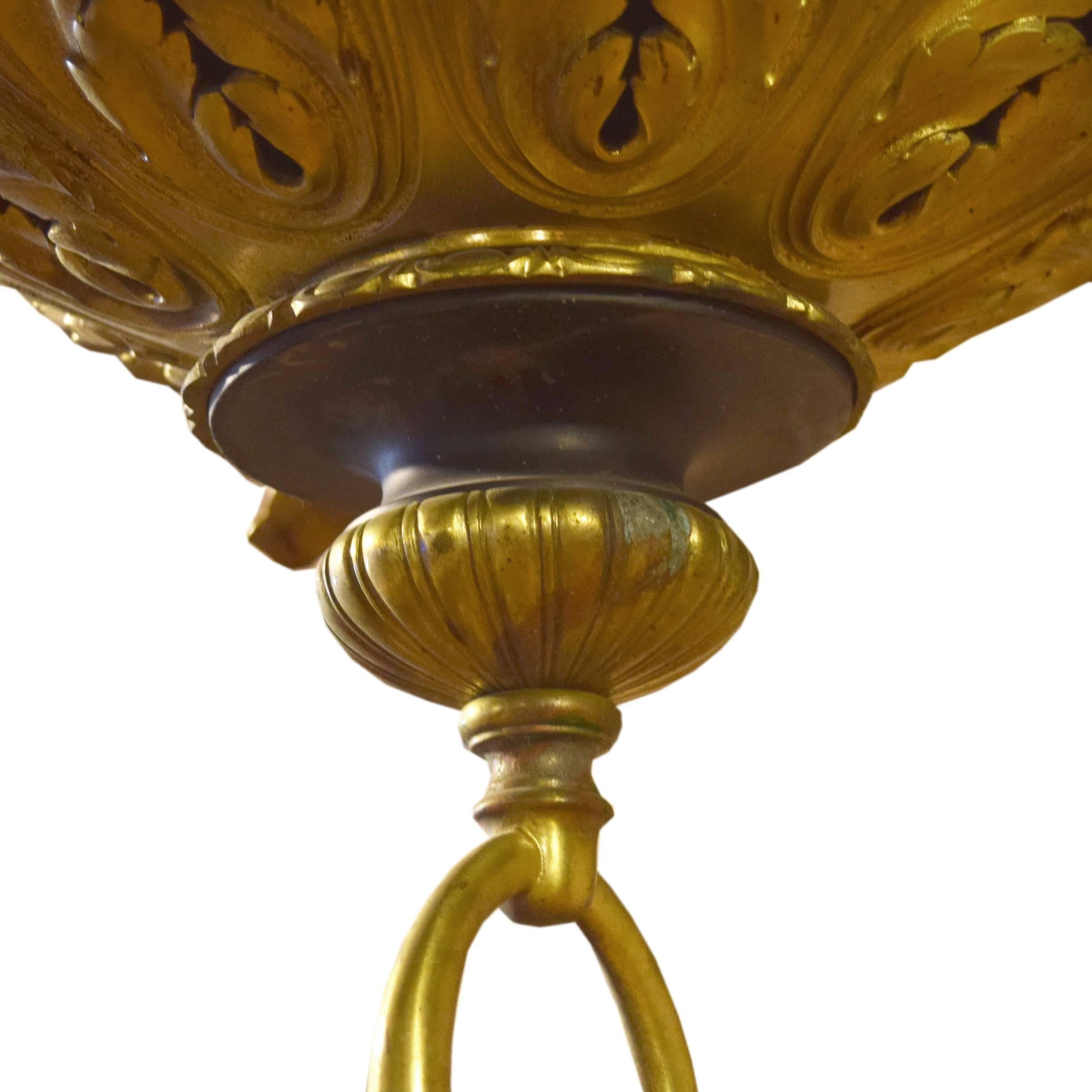 American Bronze Chandelier with Angels 1