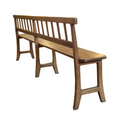 French Long Bench with Back