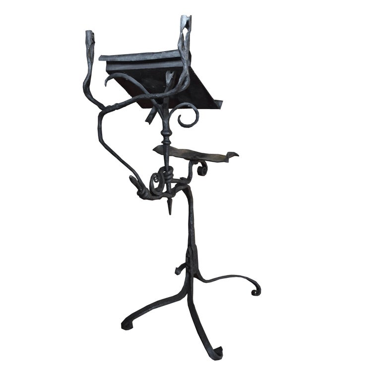 Italian Wrought Iron Book Stand For Sale at 1stDibs