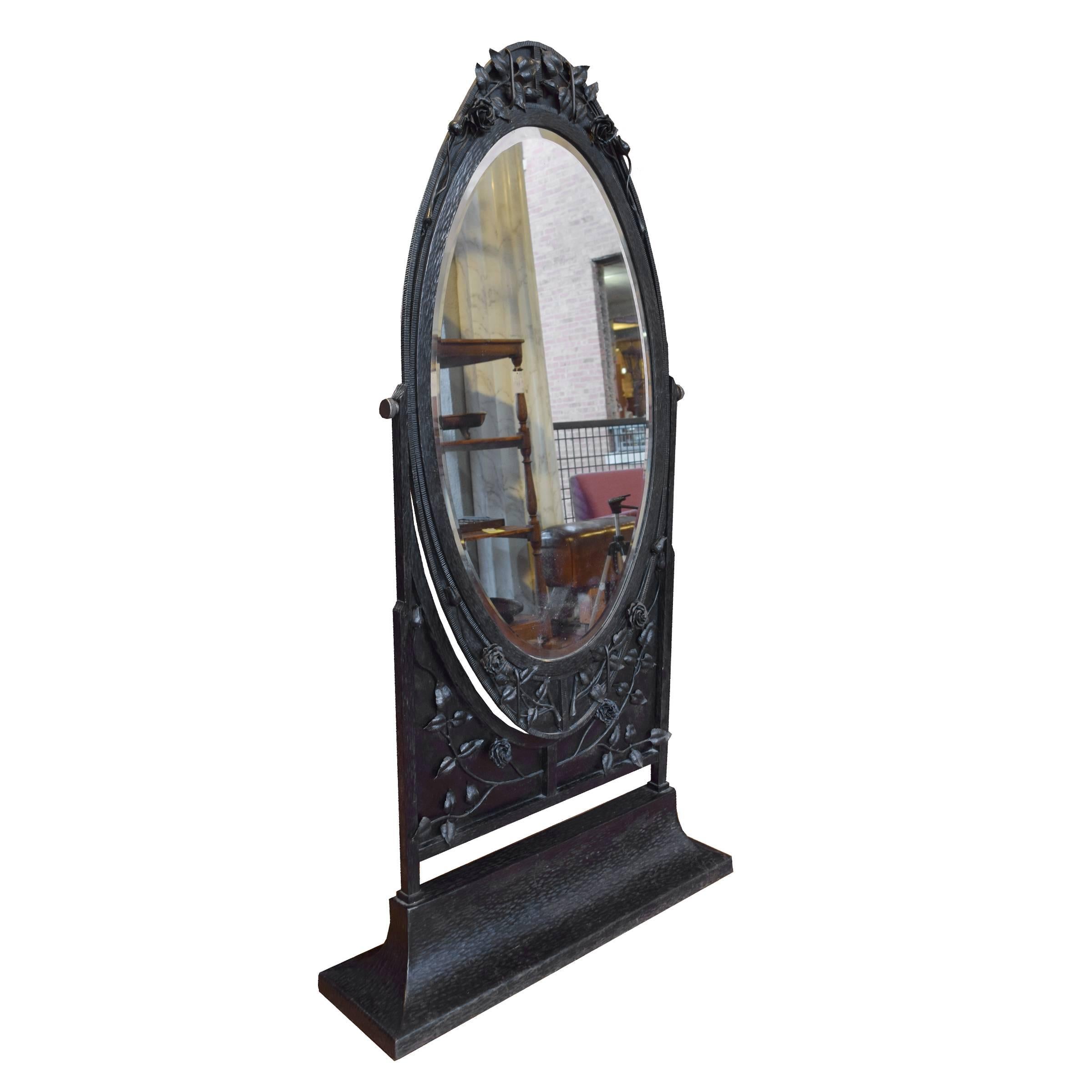 French Fer Forge Dressing Mirror In Good Condition In Chicago, IL