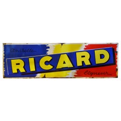 French Enameled 'Ricard' Sign