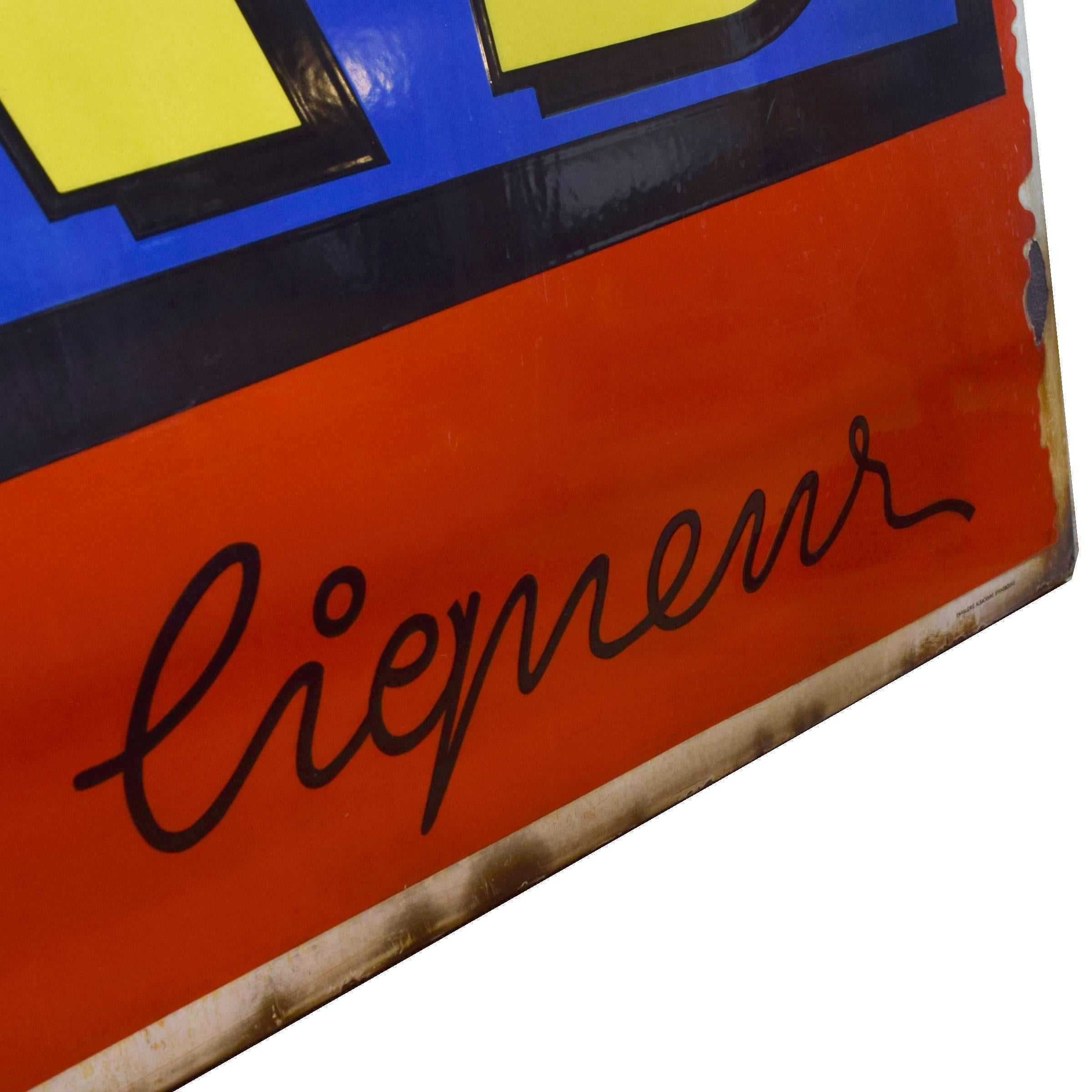 French Enameled 'Ricard' Sign 1