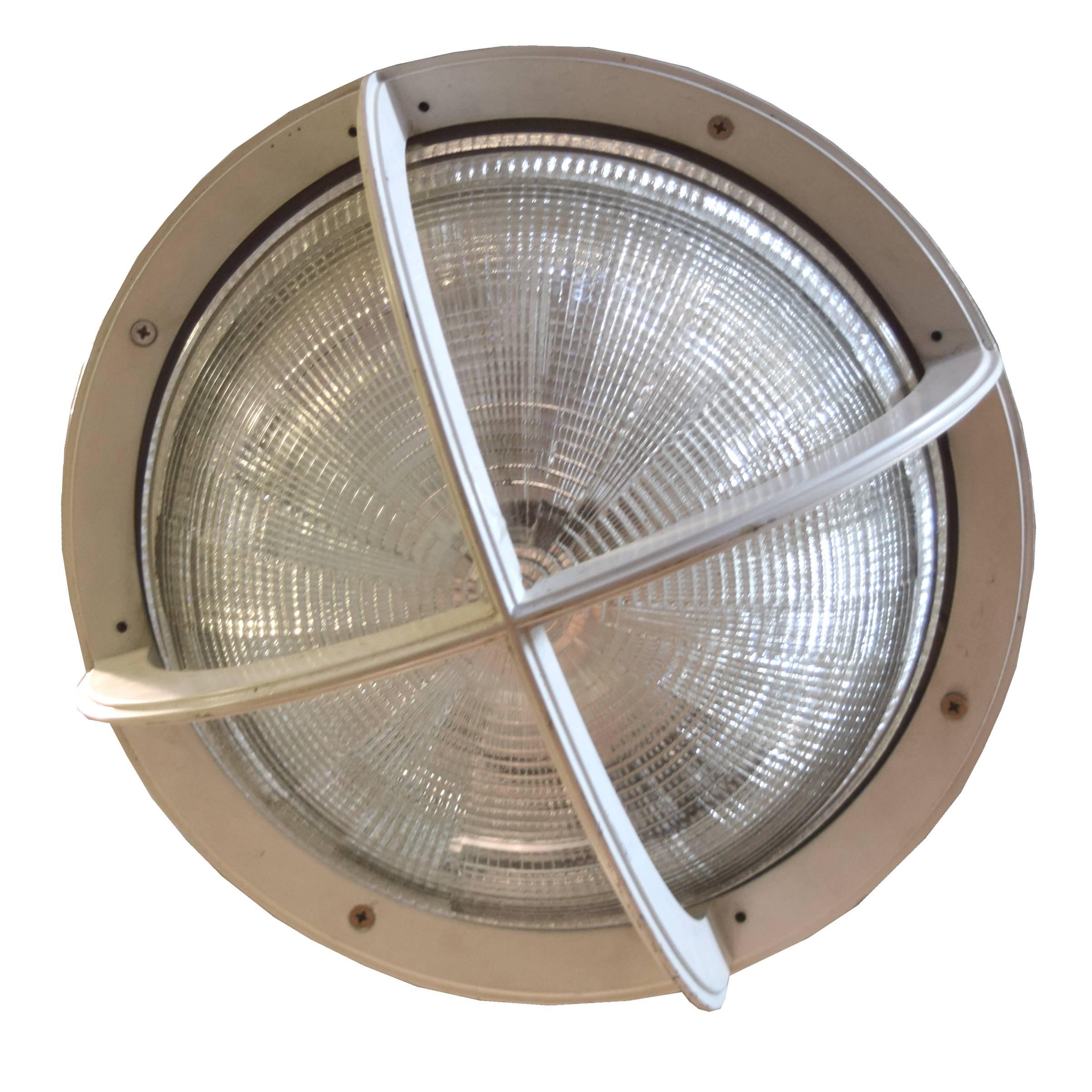 American Industrial Mid-Century Light Fixture In Good Condition In Chicago, IL