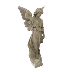 Italian Carved Marble Angel