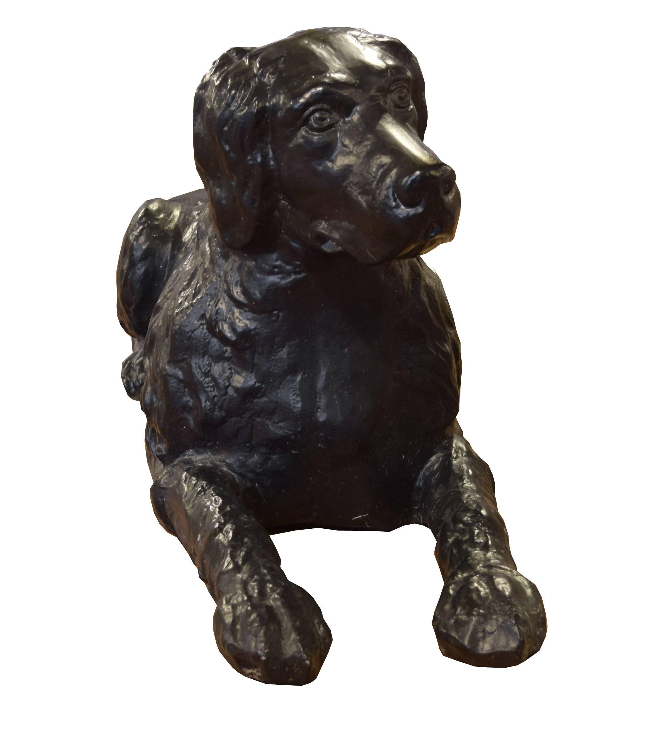 newfoundland dog garden statue