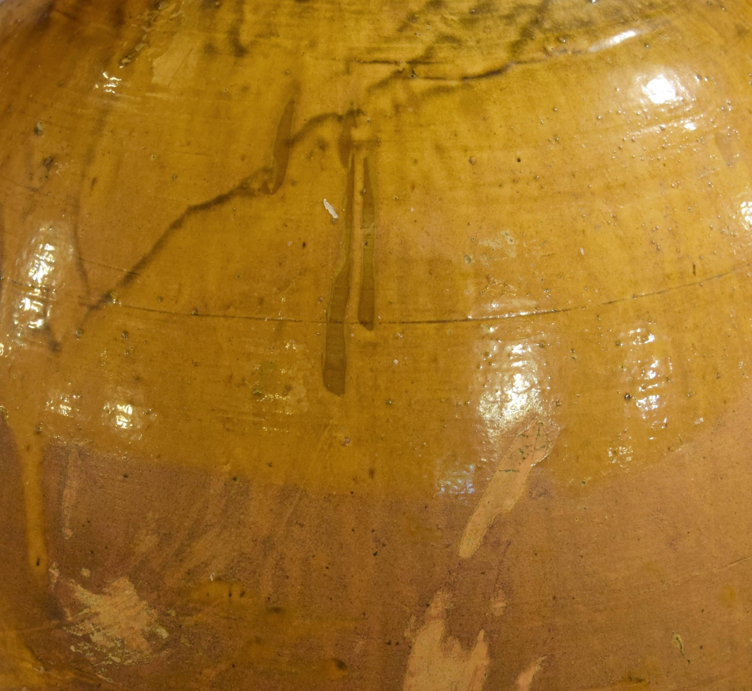 19th Century Italian Olive Oil Jug In Excellent Condition In Round Top, TX
