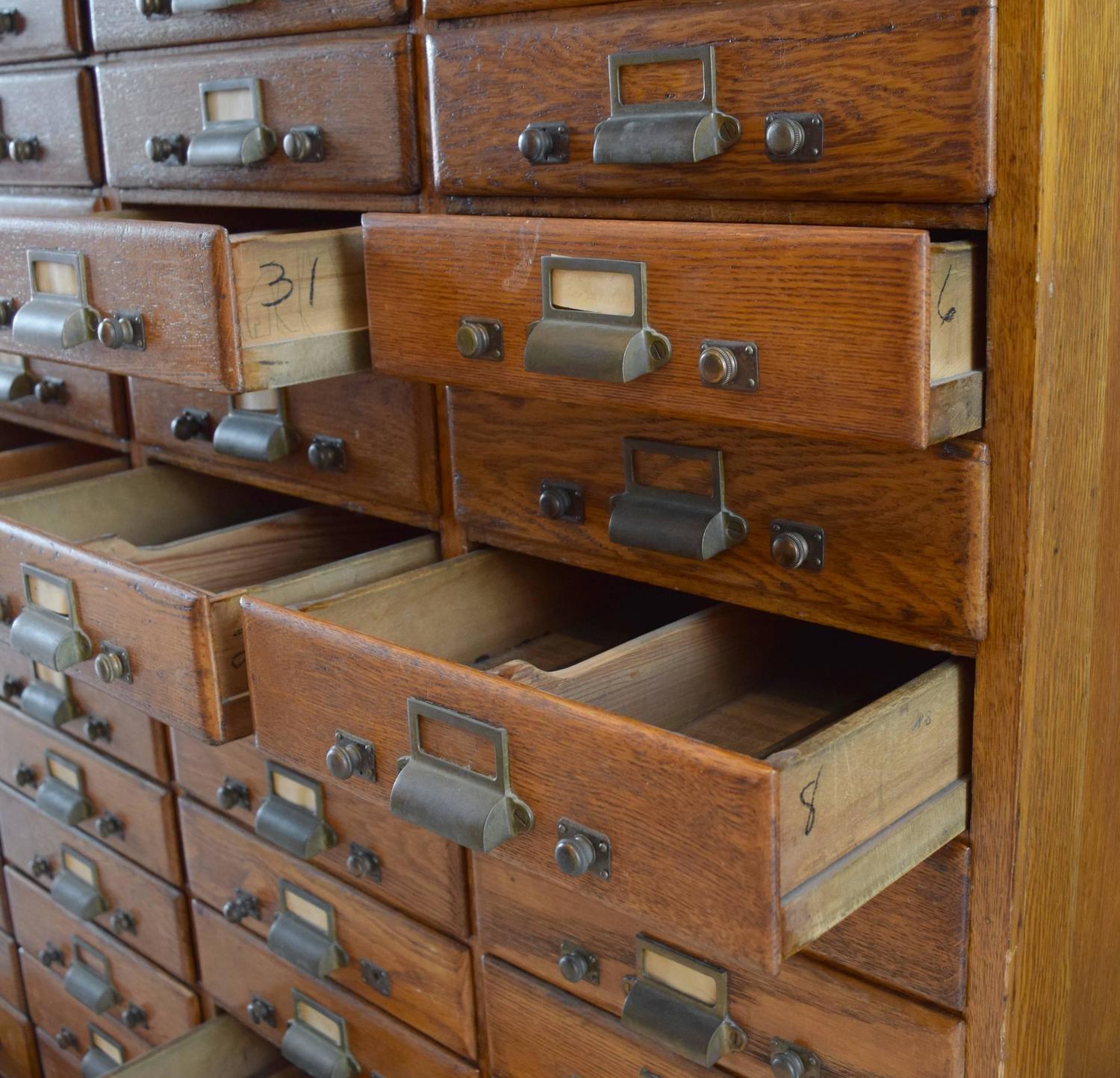 American Oak Multi-Drawer File Cabinet For Sale at 1stdibs