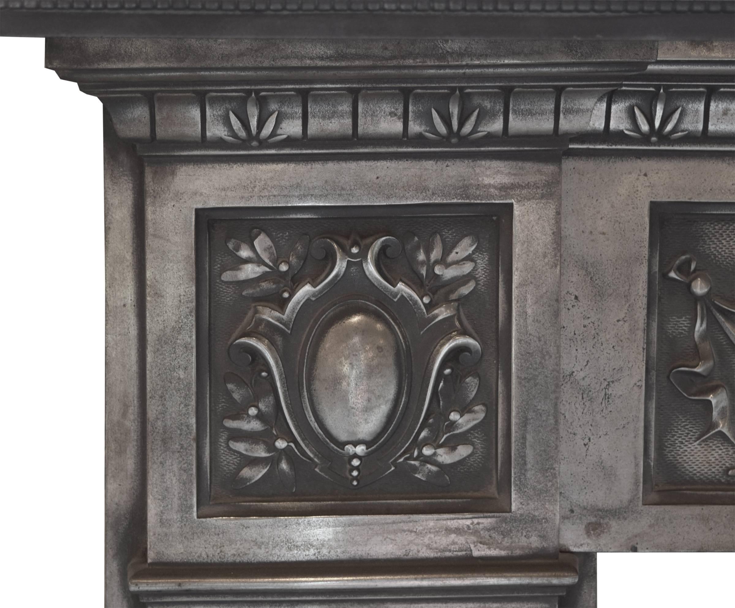 Cast Iron Fireplace Surround In Excellent Condition In Chicago, IL