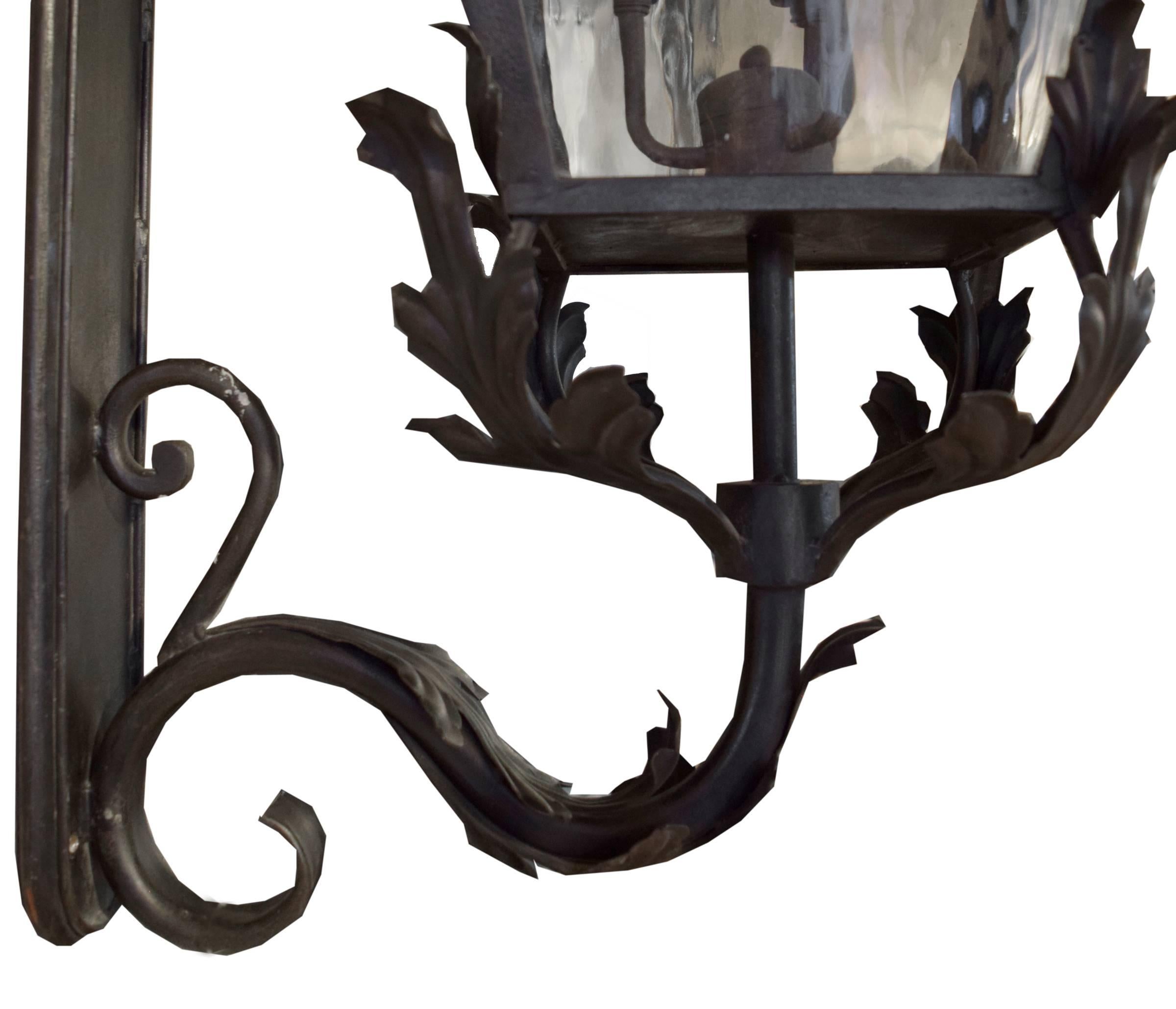 Wrought Iron Lantern from Argentina In Excellent Condition In Chicago, IL