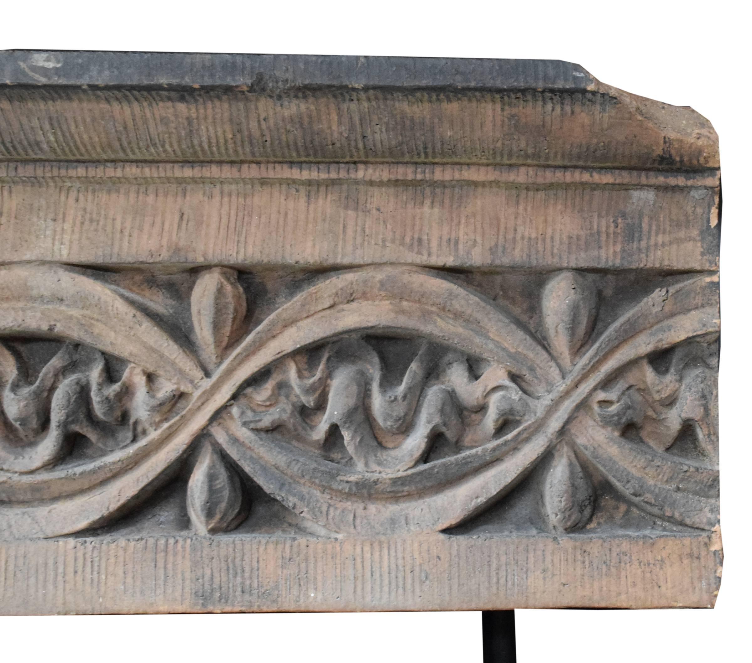 Sullivan Designed Terra Cotta Facade Fragment from the Chicago Stock Exchange In Excellent Condition In Round Top, TX
