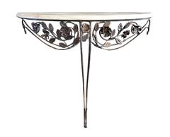 Fer Forge Console with Marble Top