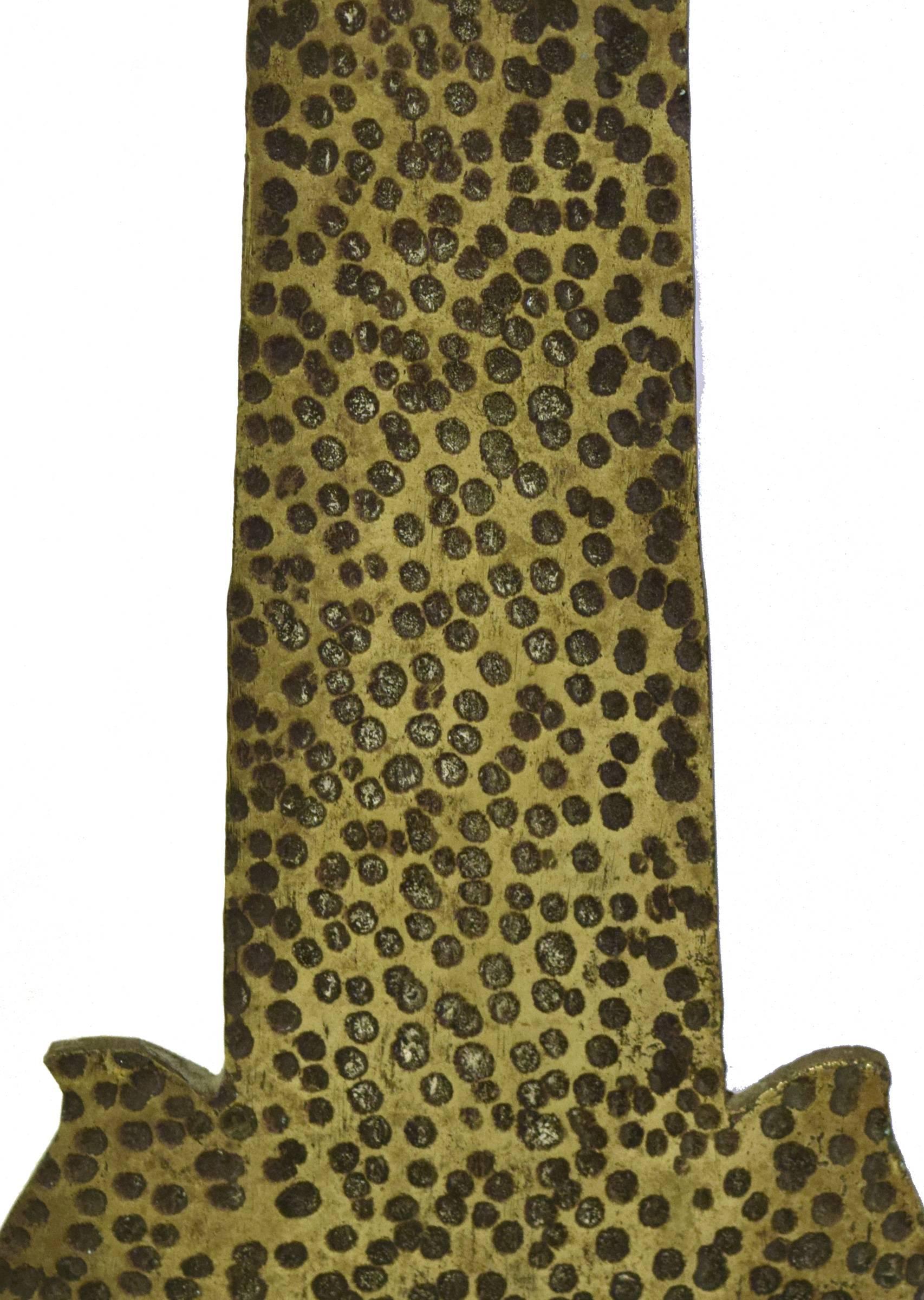 American hammered bronze strap hinge on a custom mount.