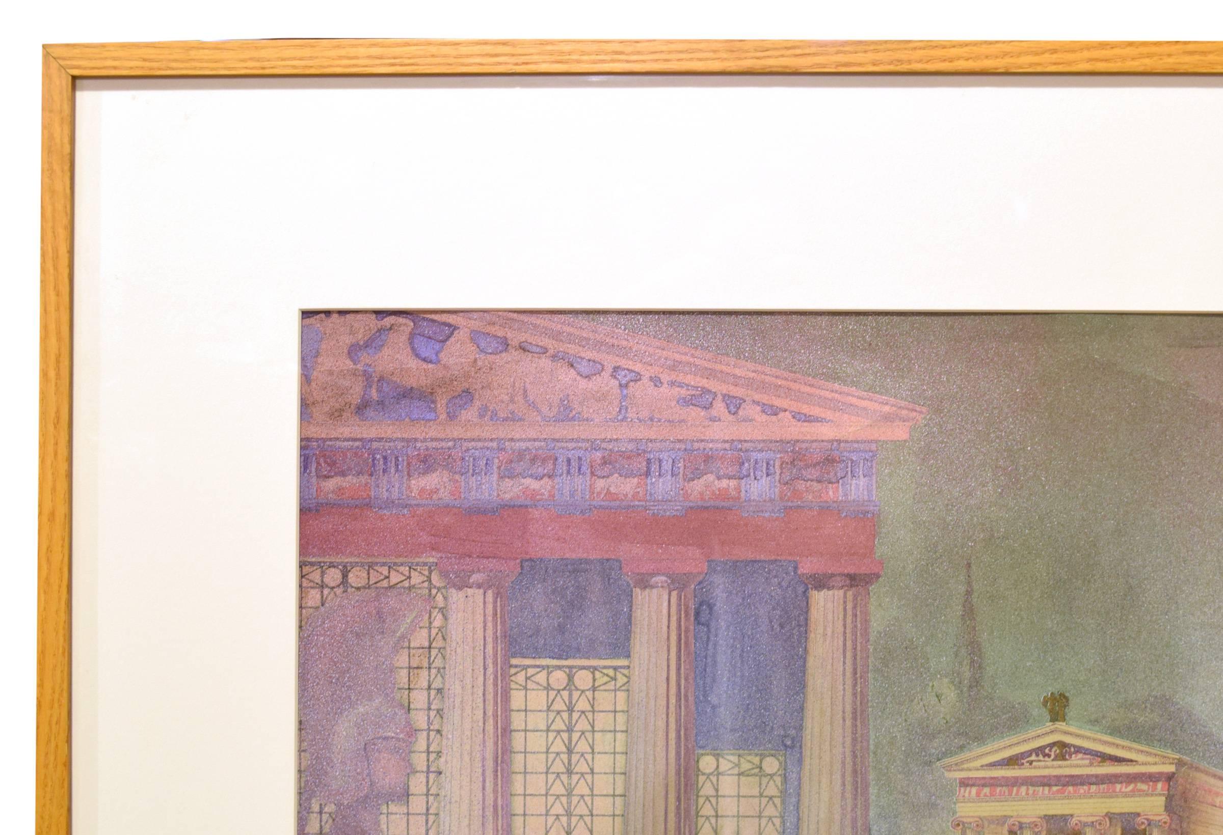 Watercolor Set of Four Architectural Presentation Renderings