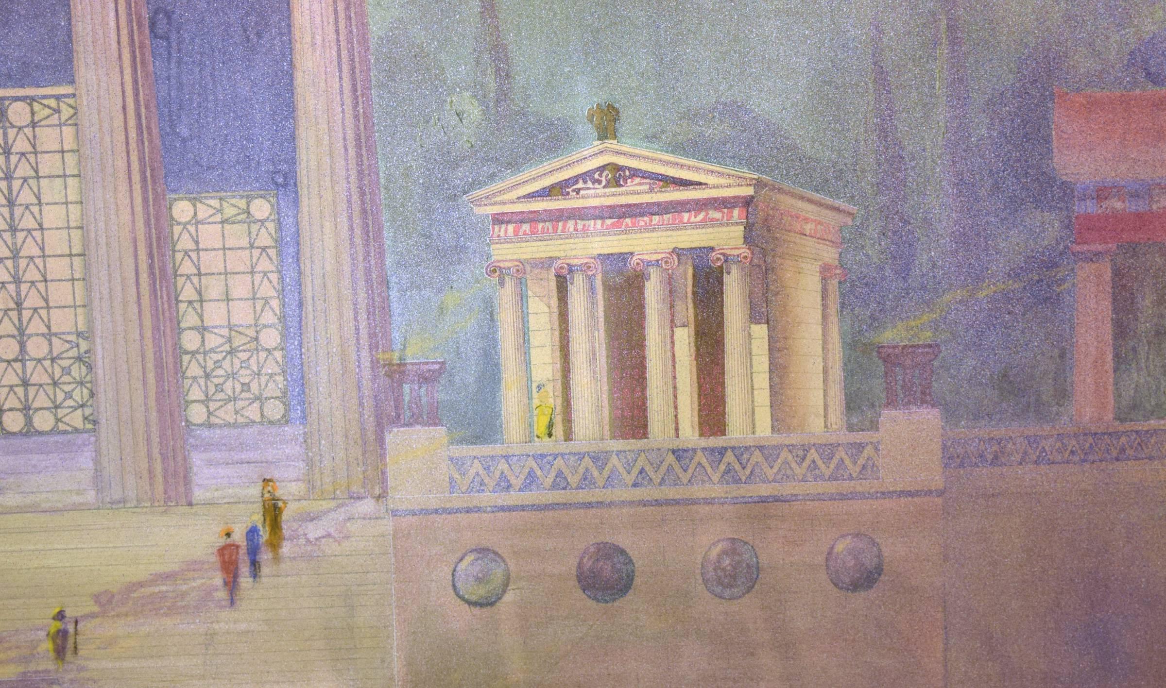 20th Century Set of Four Architectural Presentation Renderings