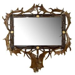 Antique Mirror from a Bavarian Hunting Lodge