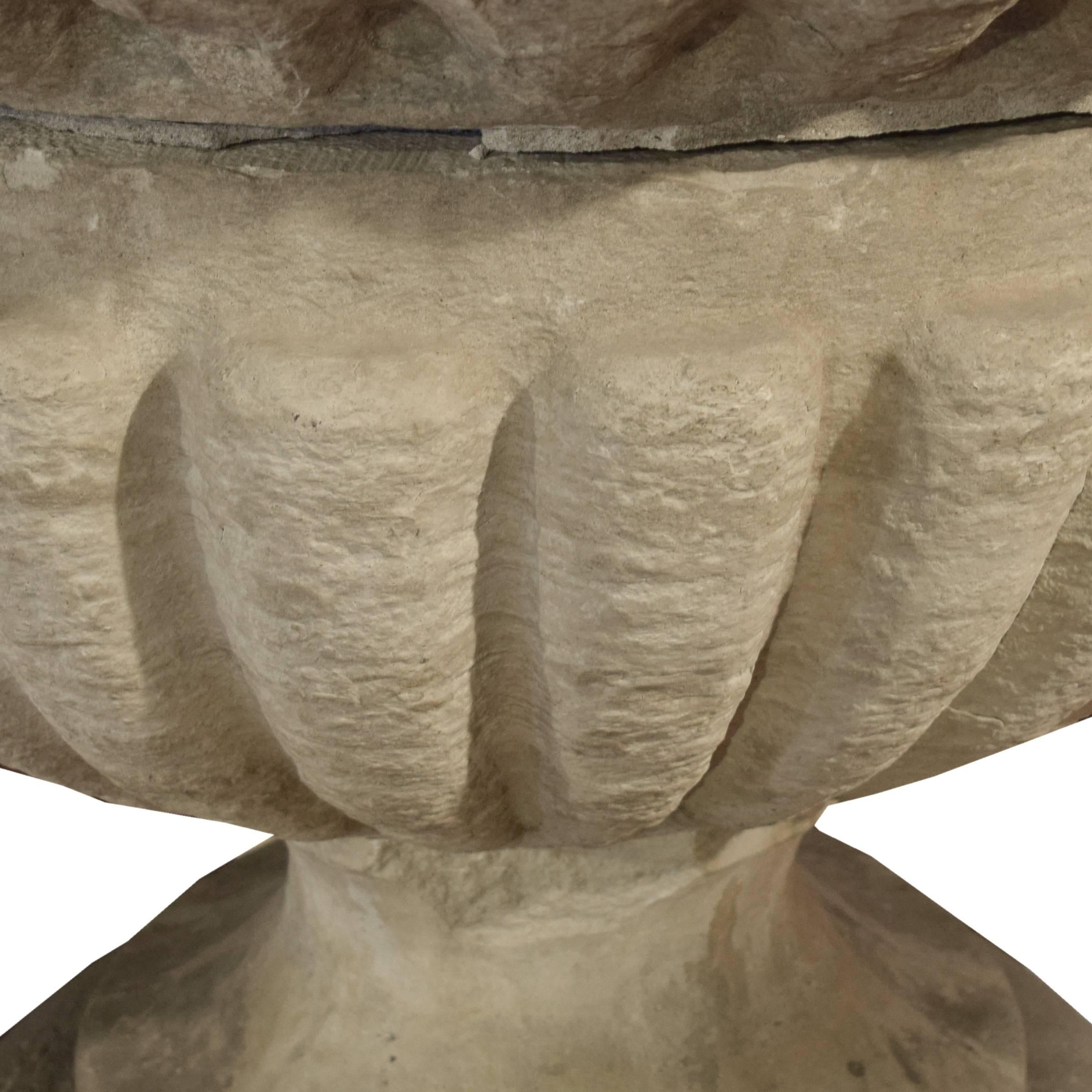 American Original Carved Limestone Finial from the Second Chicago Courthouse