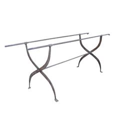 French Wrought Iron Campaign Bed Table Base