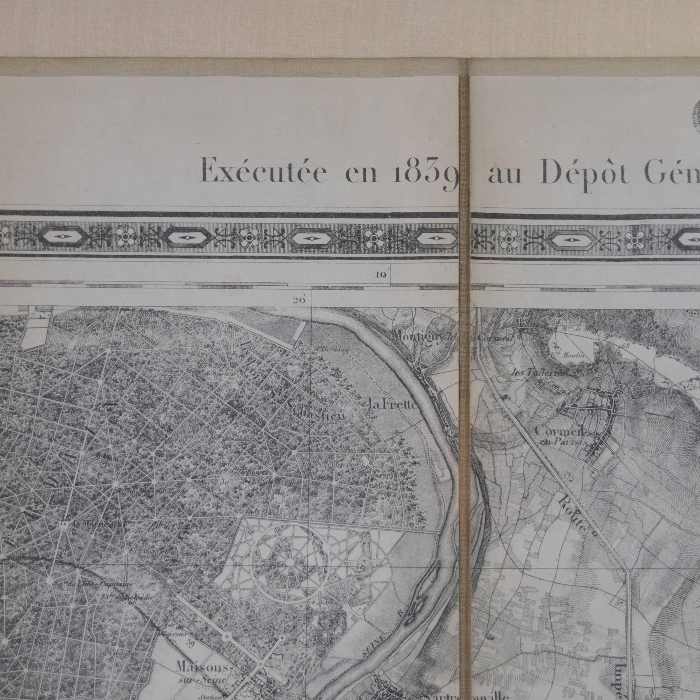 19th Century Map of Paris In Excellent Condition In Chicago, IL