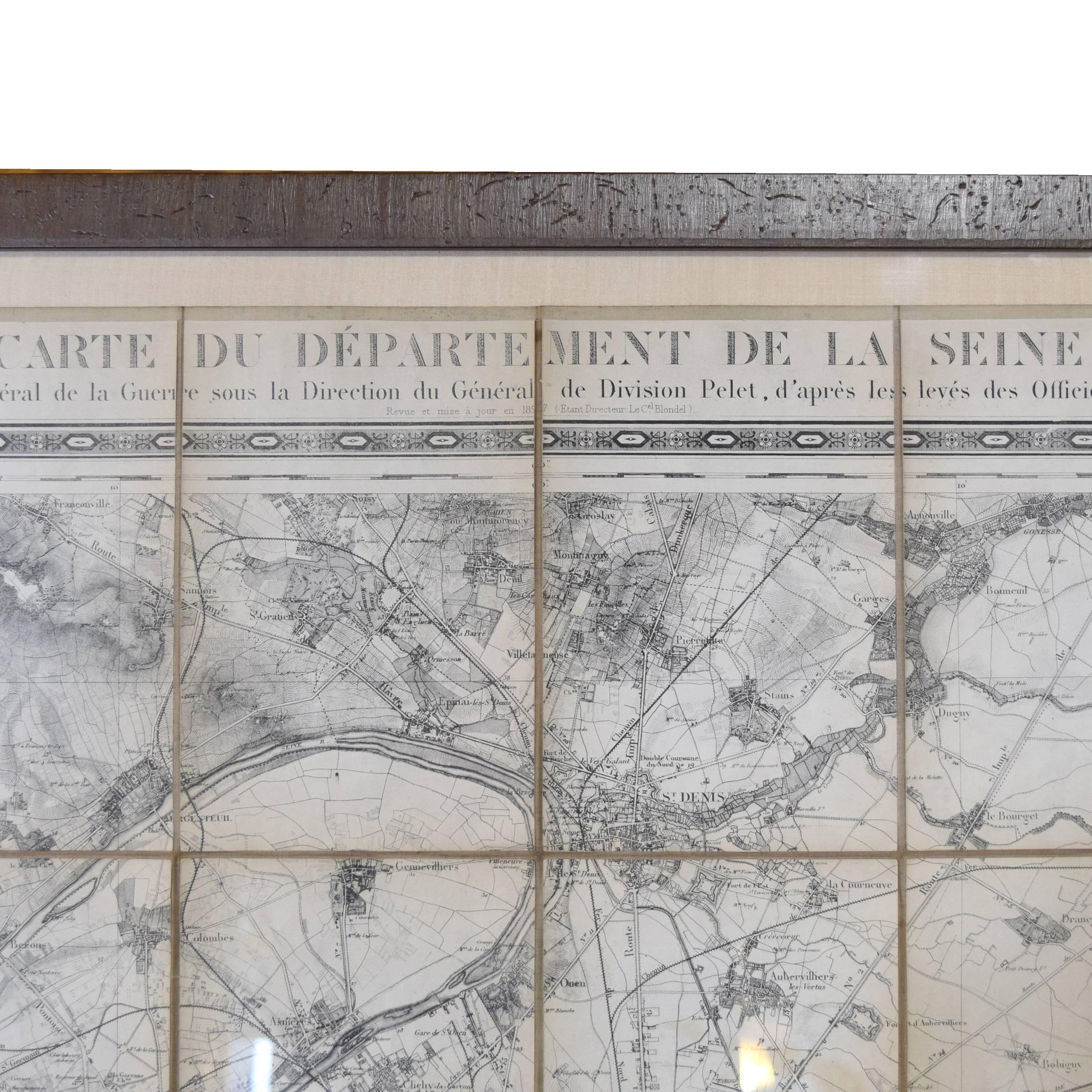 Paper 19th Century Map of Paris