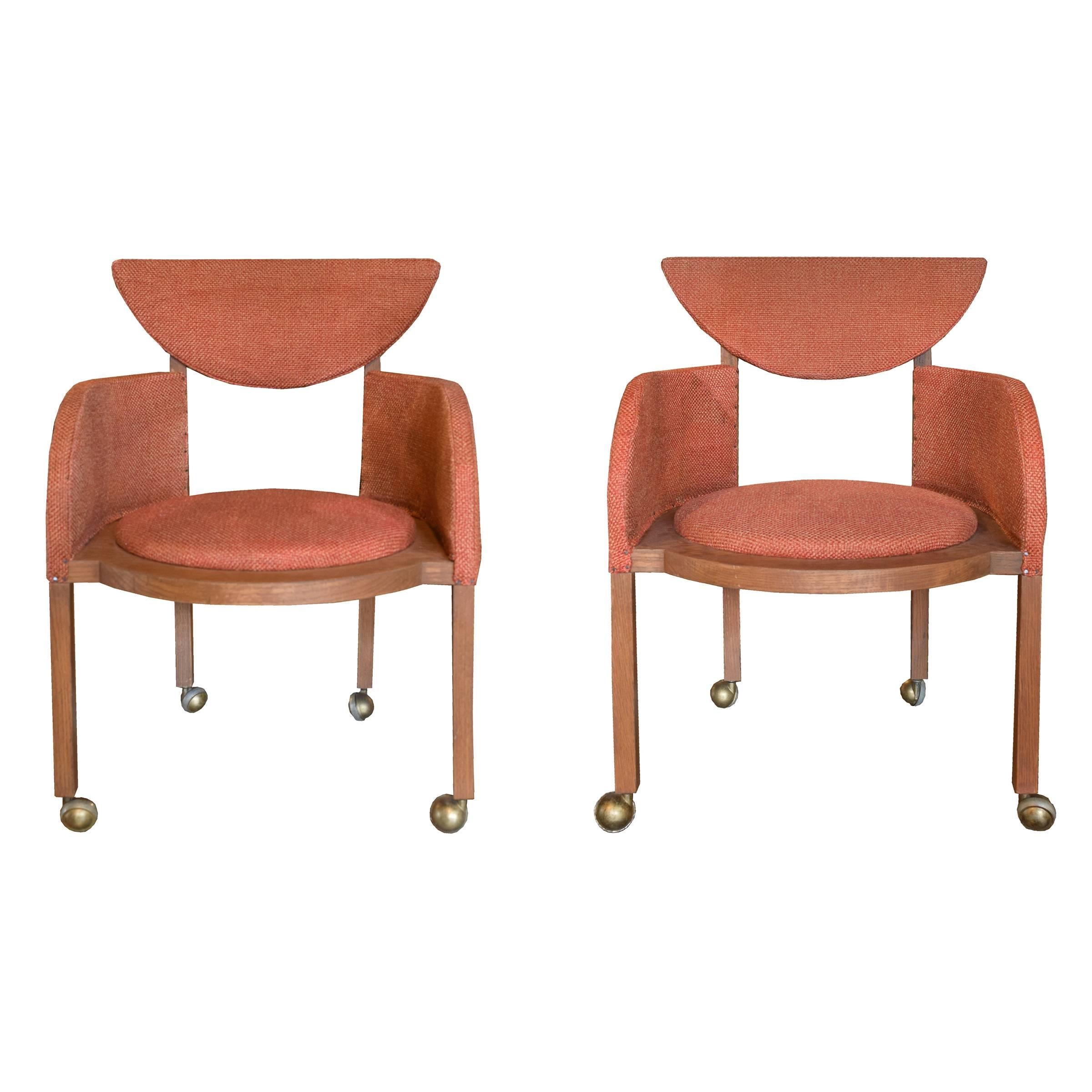 Pair of Frank Lloyd Wright Designed Armchairs, 1953