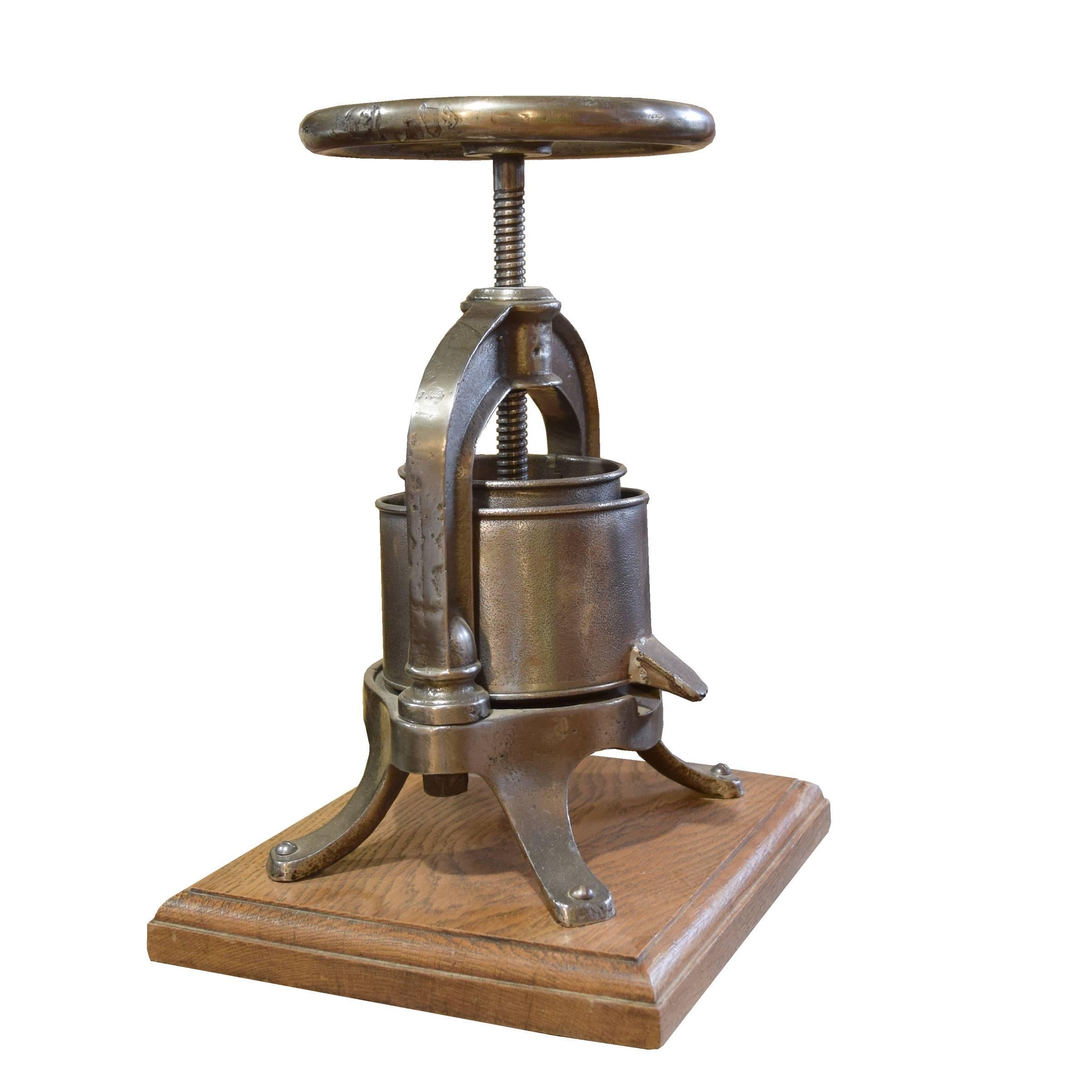 French Iron Food Press In Good Condition In Chicago, IL