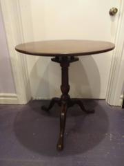 George II Mahogany Tilt-Top Birdcage Table