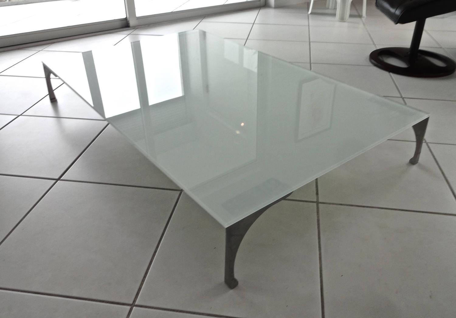 Roche Bobois Steel and Glass Cocktail/Coffee Table For Sale at 1stdibs