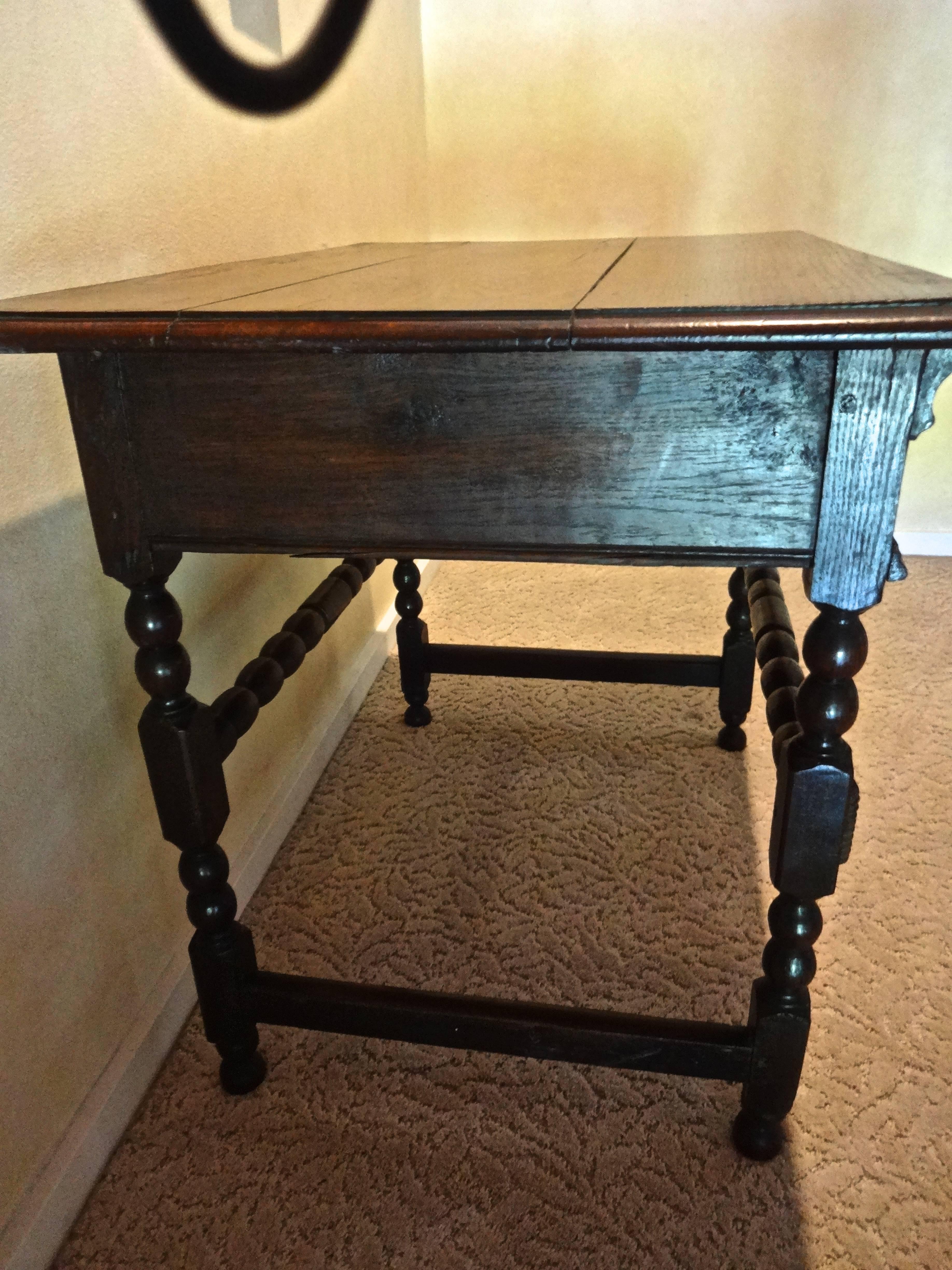 Hand-Carved English Jacobean Oak Table