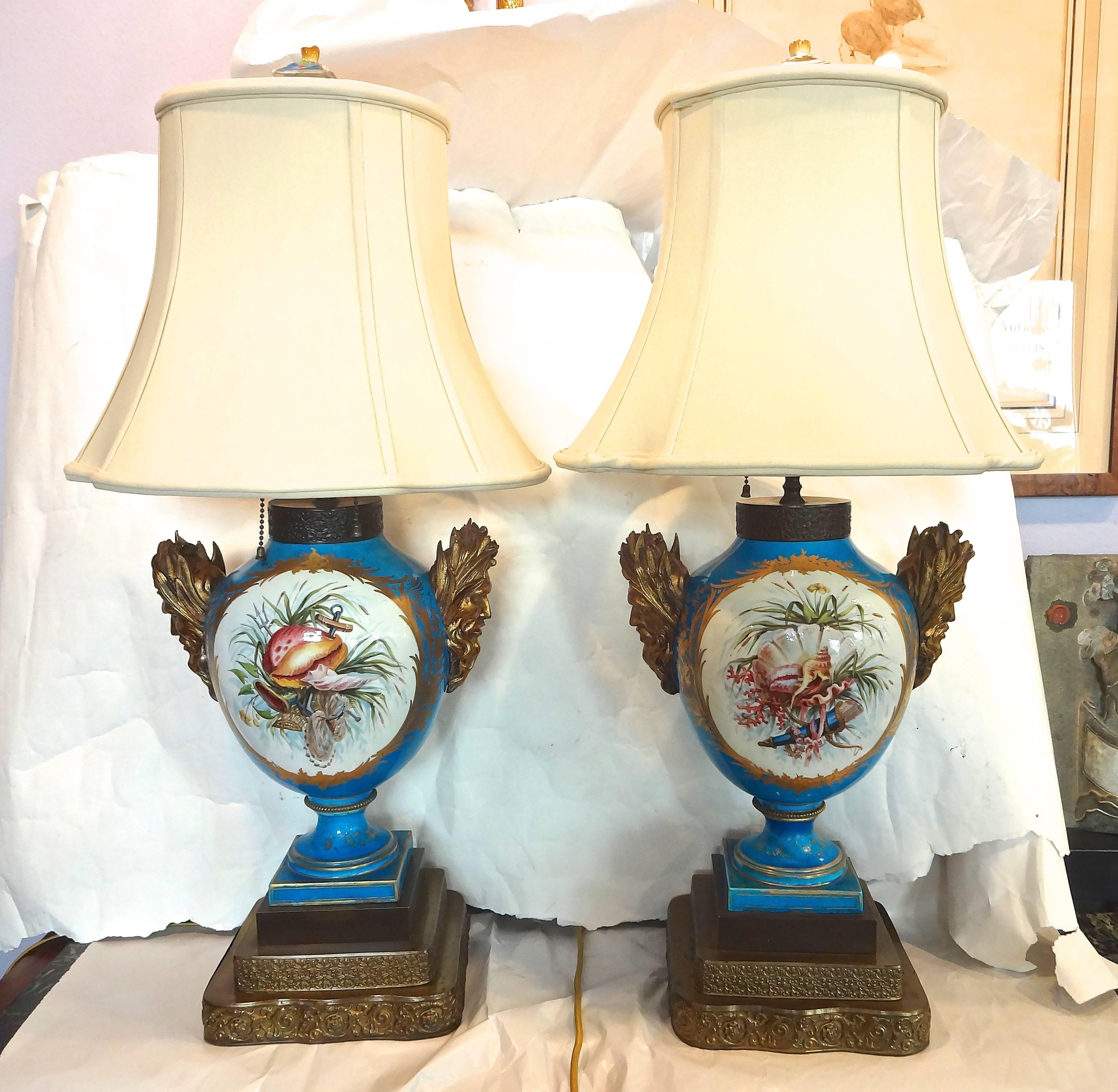 Pair of French Samson Sevres Style Lamps  5