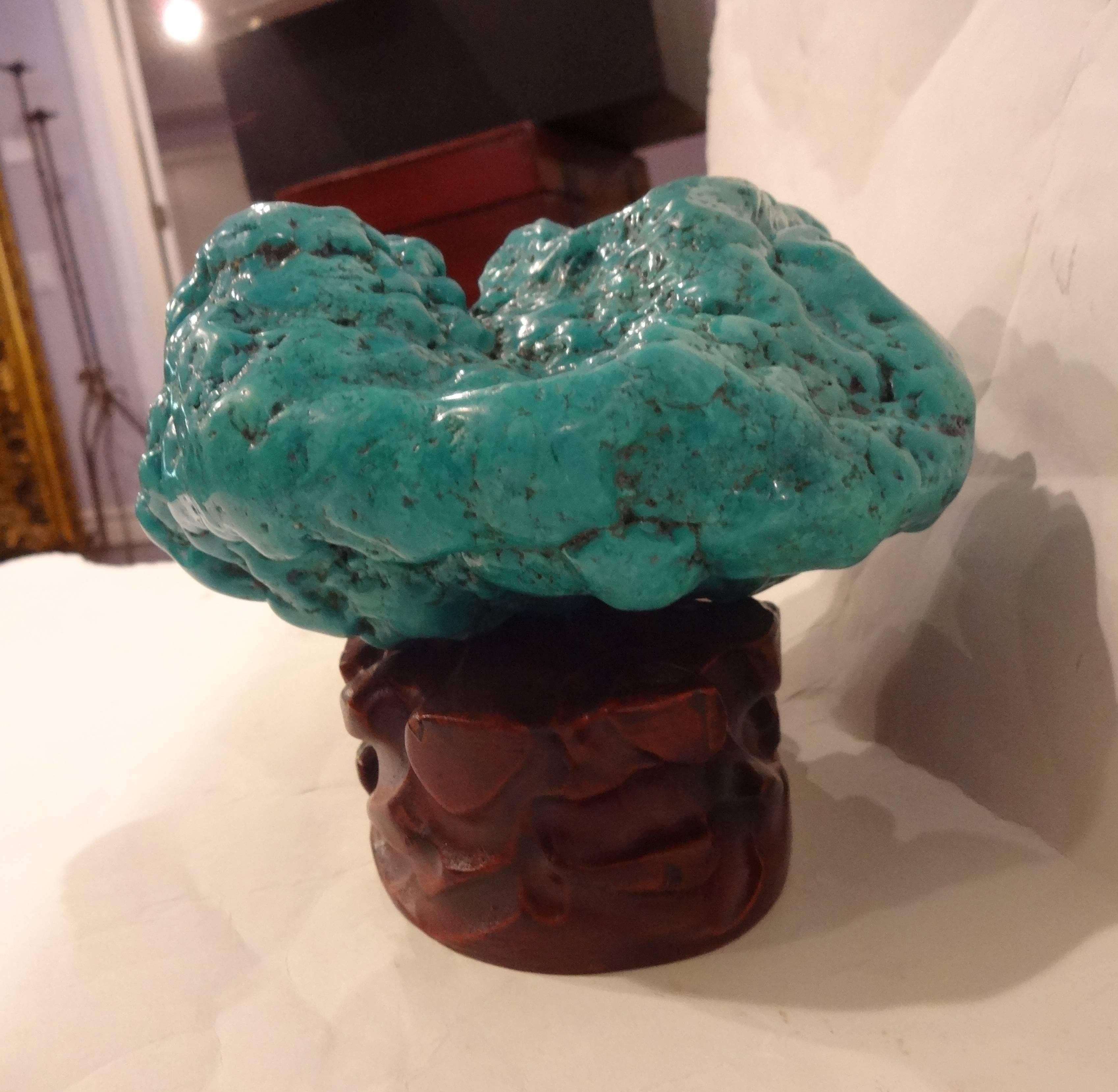 18th Century and Earlier Chinese Turquoise Scholar's Rock