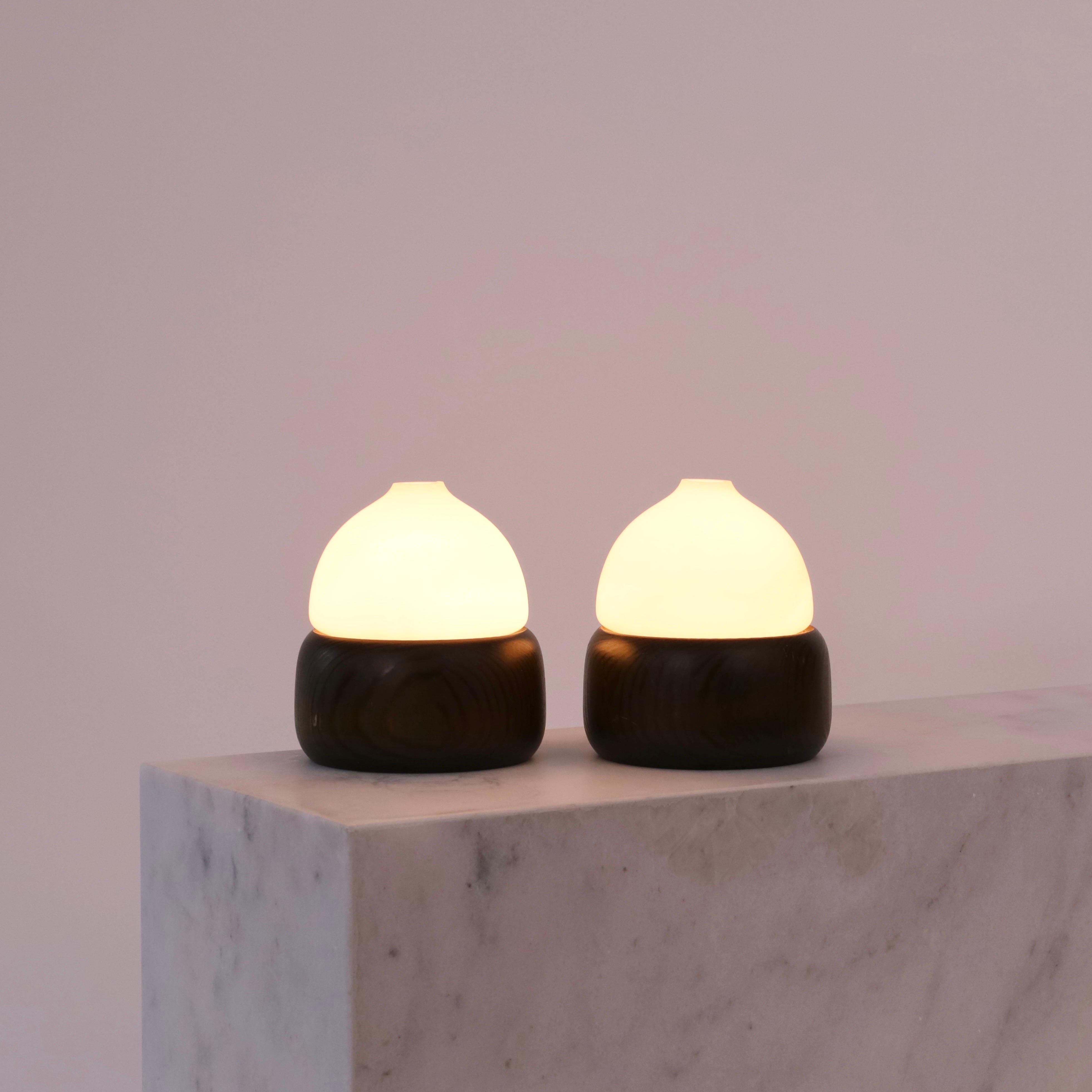 Set of Swedish Pine Wood Night Lamps by Aneta, Sweden, 1970s For Sale 4