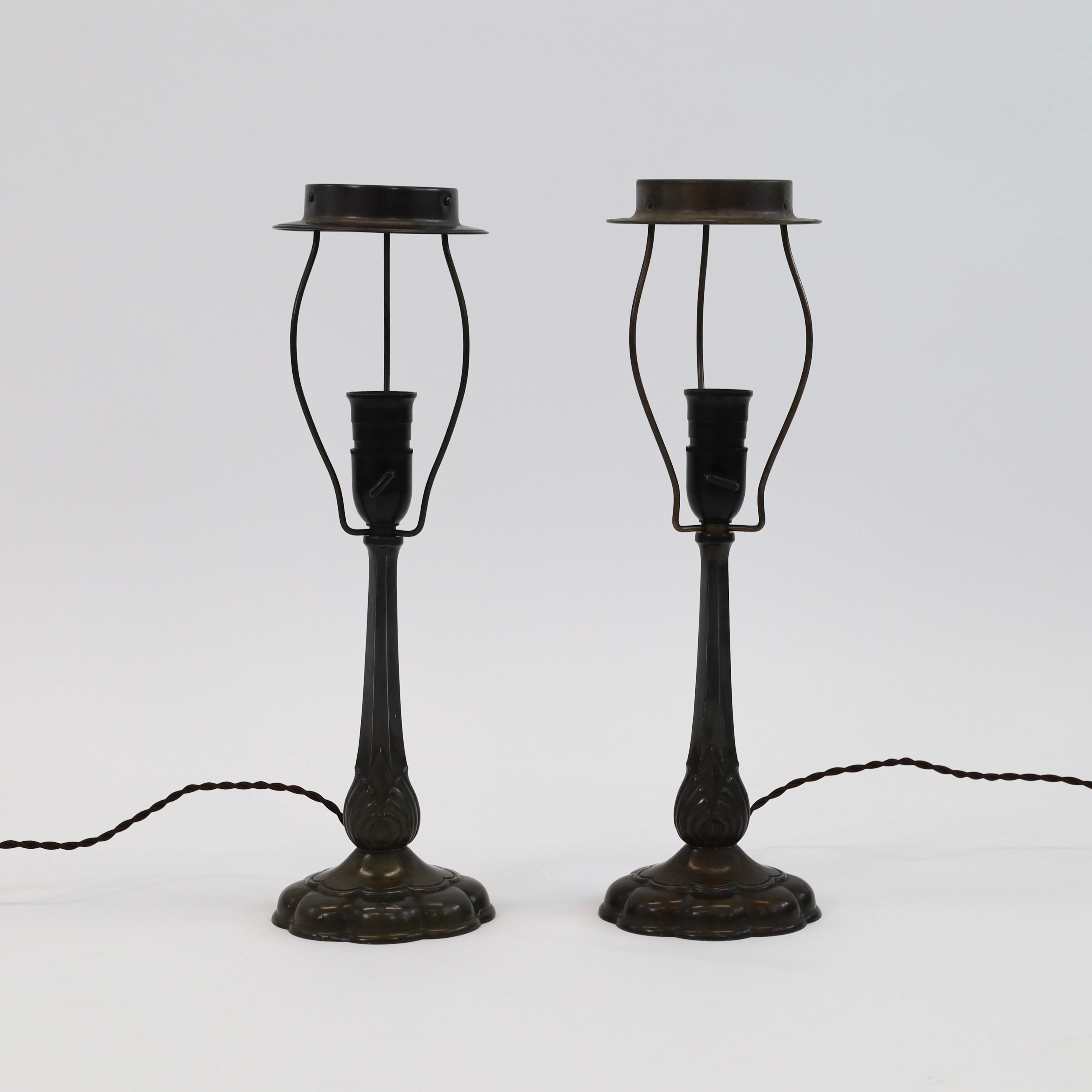 Ensemble de lampes de bureau Just Andersen, années 1920, Danemark en vente 1