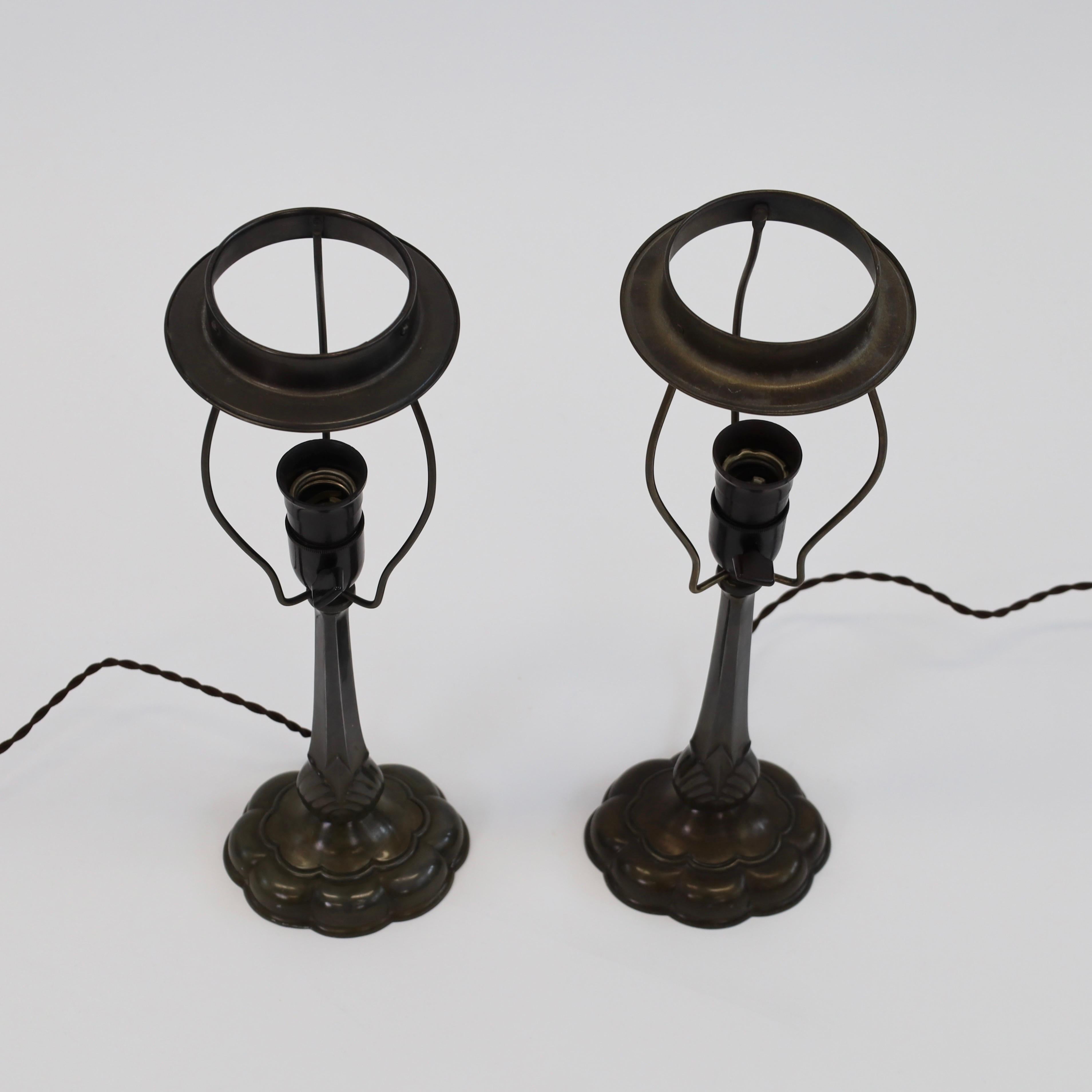 Ensemble de lampes de bureau Just Andersen, années 1920, Danemark en vente 2