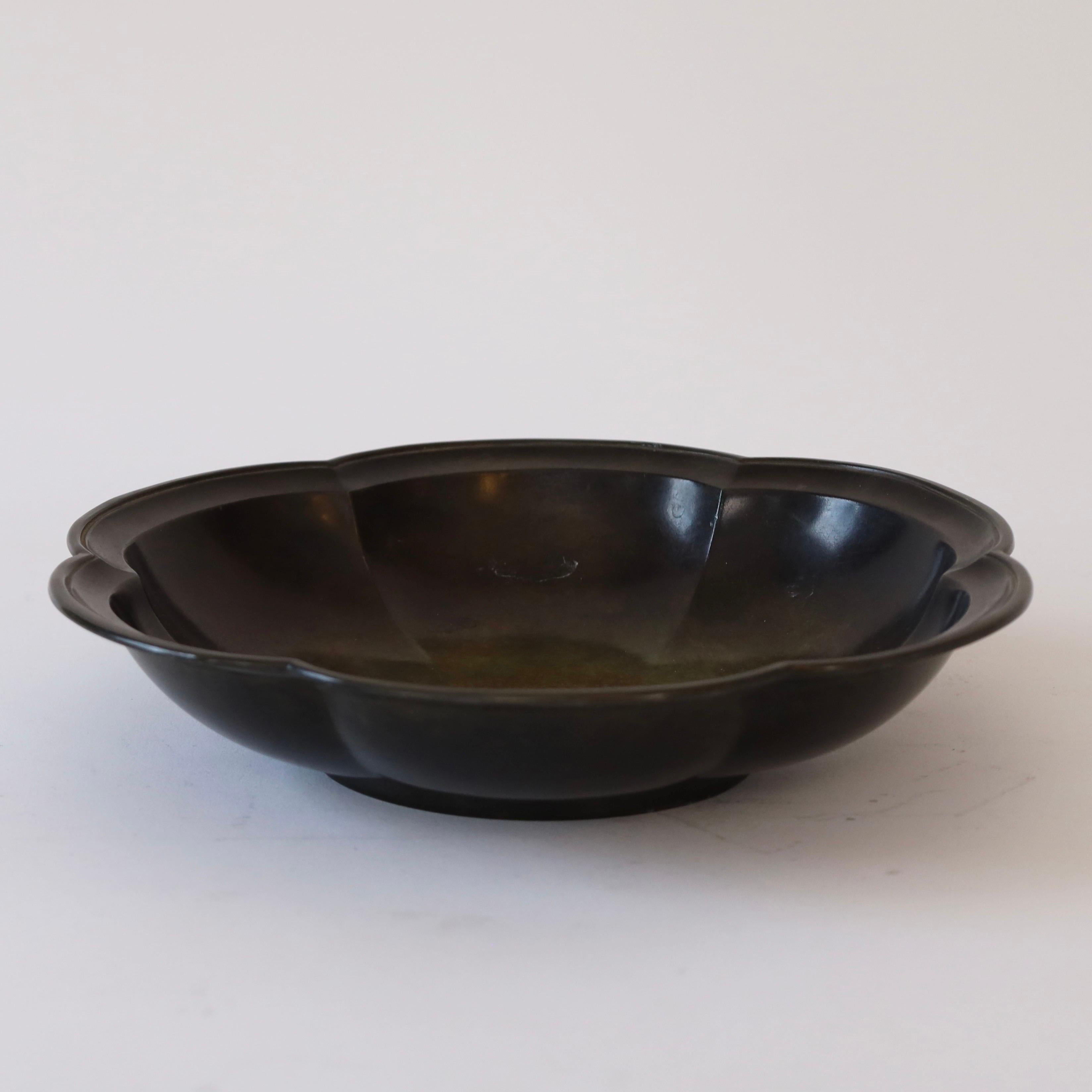 Metal Just Andersen Art Deco bowl, 1930s, Denmark For Sale
