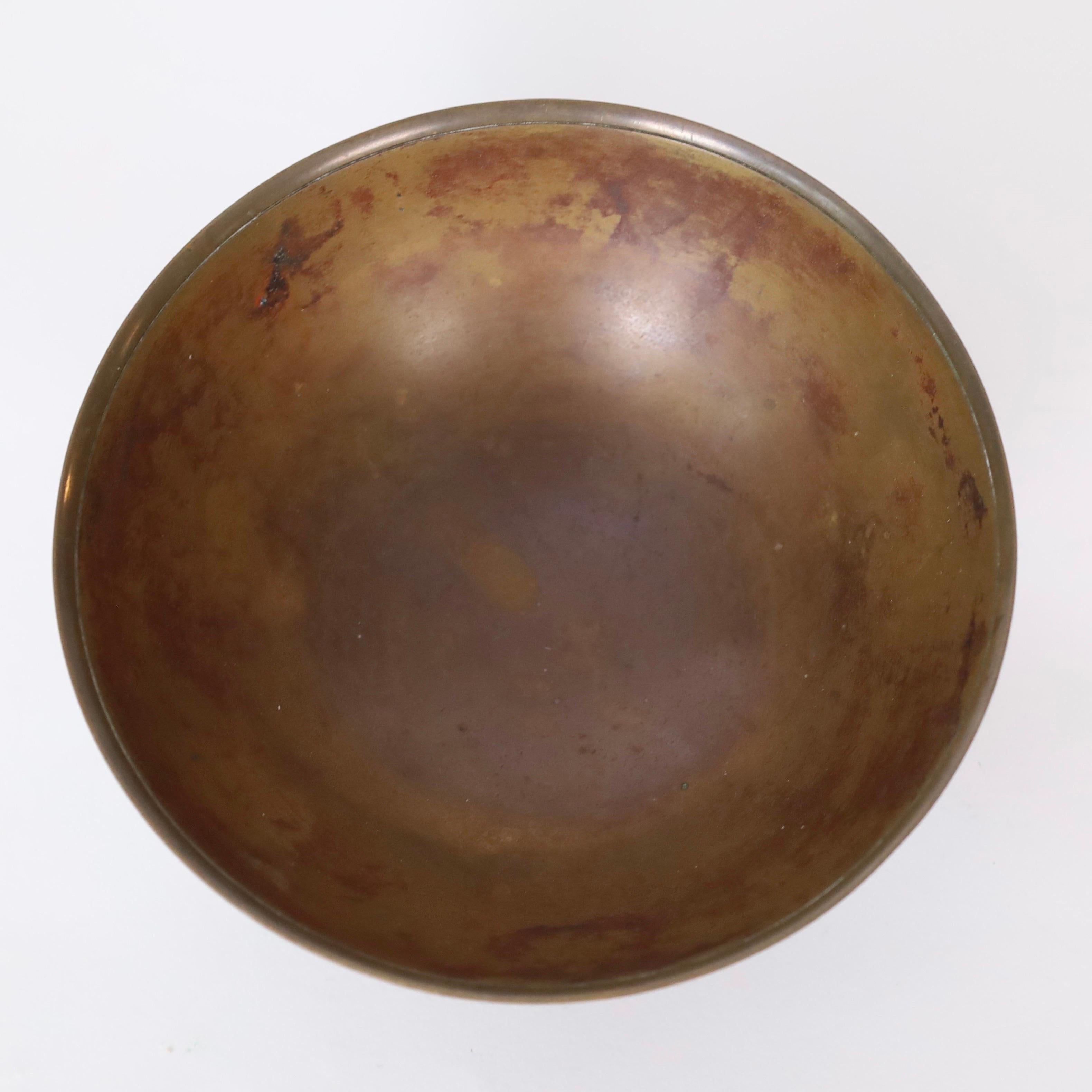 Set of Art Deco Bronze Plate and Bowl by Just Andersen, 1930s, Denmark For Sale 6