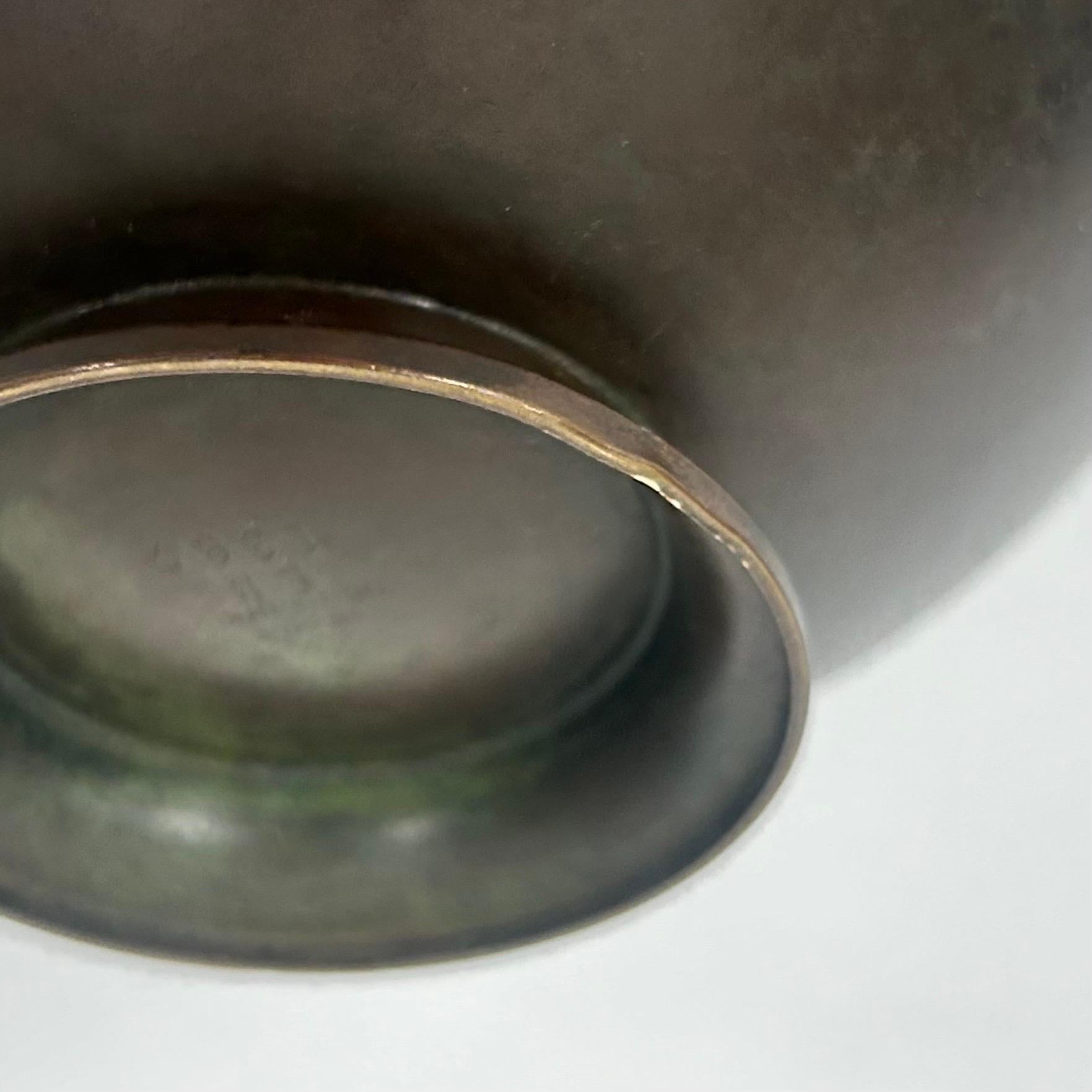 Set of Art Deco Bronze Plate and Bowl by Just Andersen, 1930s, Denmark For Sale 7