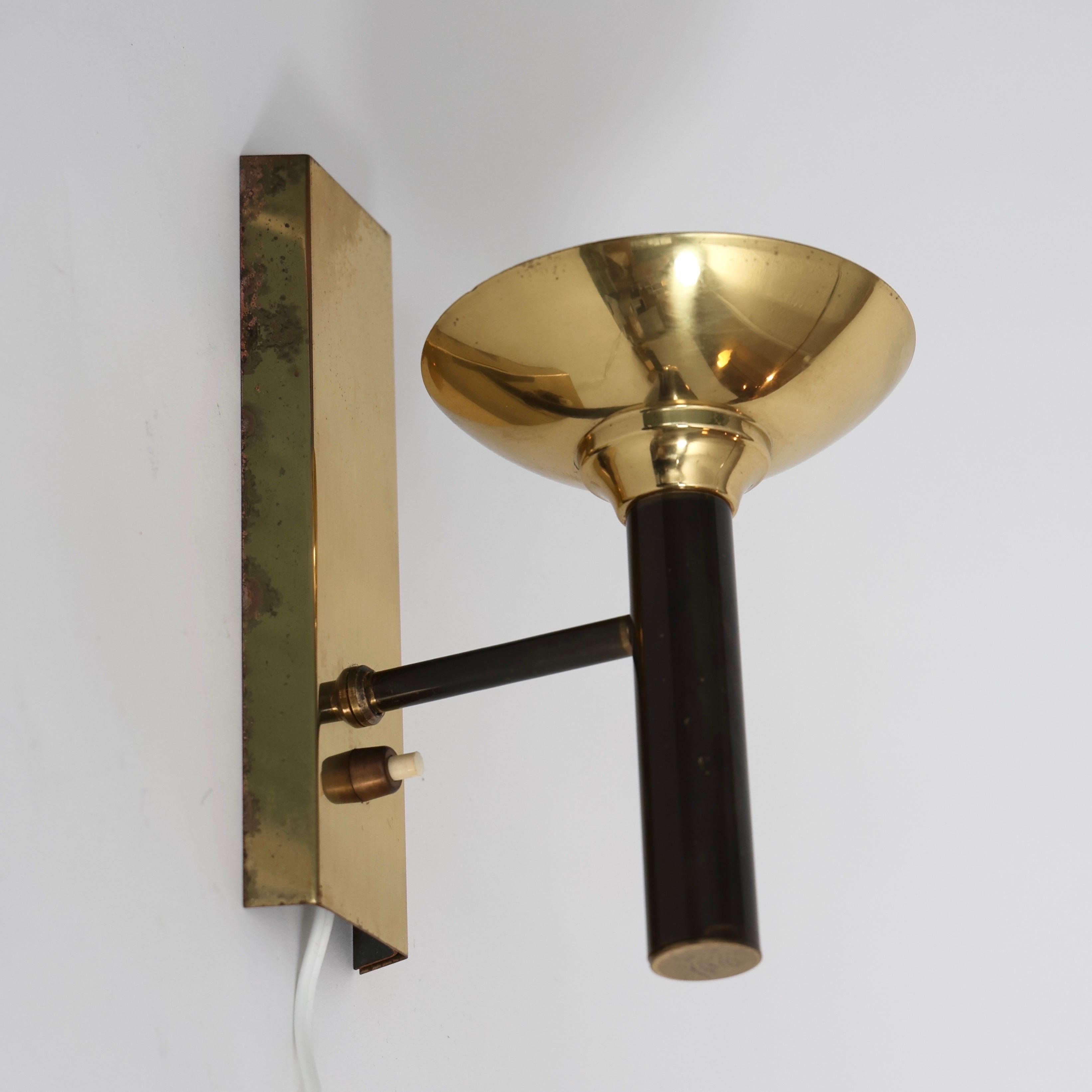 Set of Brass Sconces by Svend Mejlstrøm, 1960s, Denmark For Sale 5