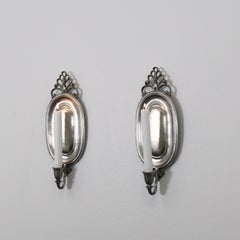 Appliques à bougie en étain par Just Andersen, années 1920, Danemark