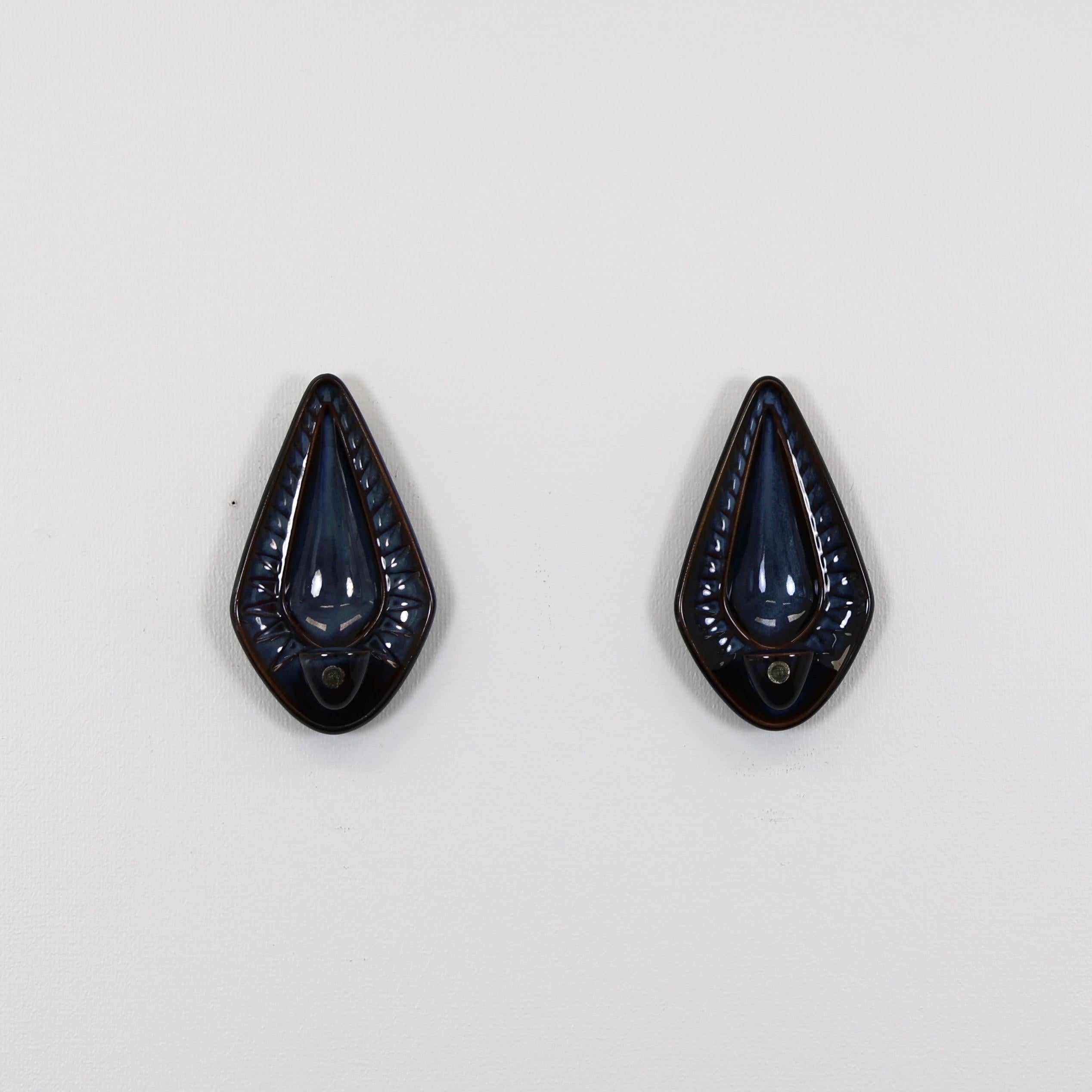 Ceramic Candle Sconces by Einar Johansen for Søholm, 1970s, Denmark In Good Condition For Sale In Værløse, DK