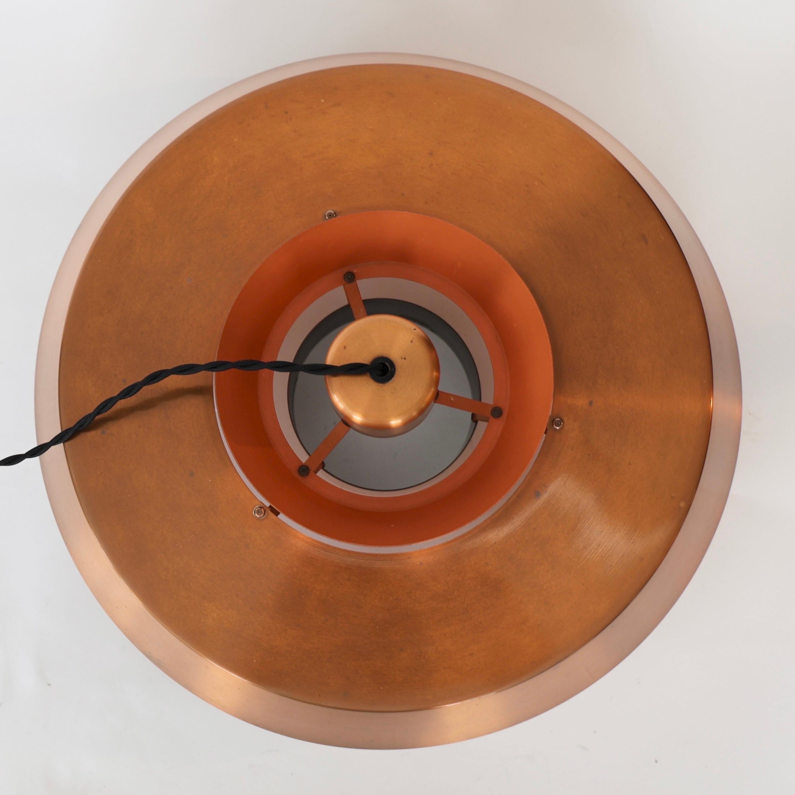 Lampada a sospensione Nova in rame di Jo Hammerborg per Fog and Morup, 1960, Danimarca in vendita 3