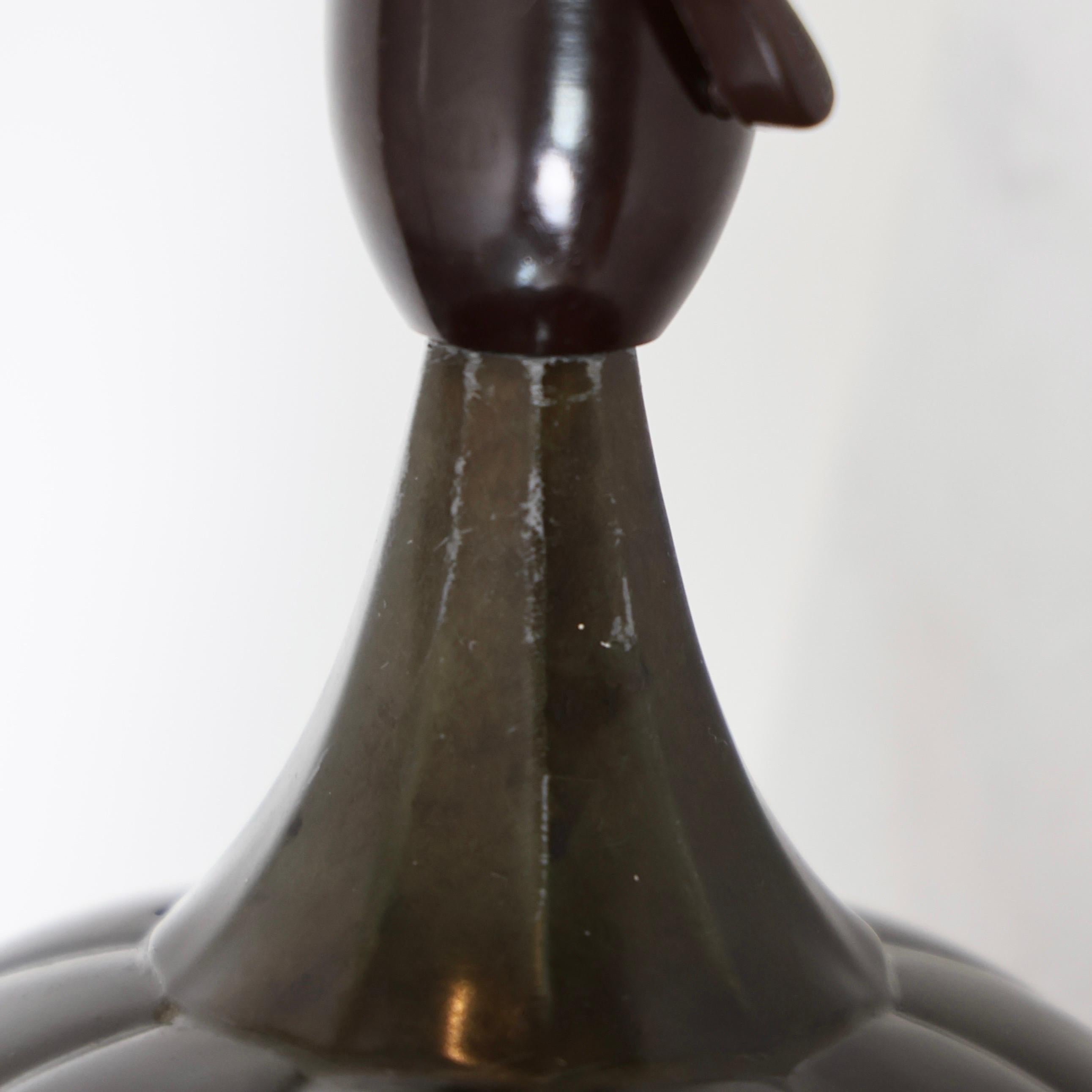 Lampada da tavolo Diskometal a forma di zucca di Just Andersen, anni '20, Danimarca in vendita 3