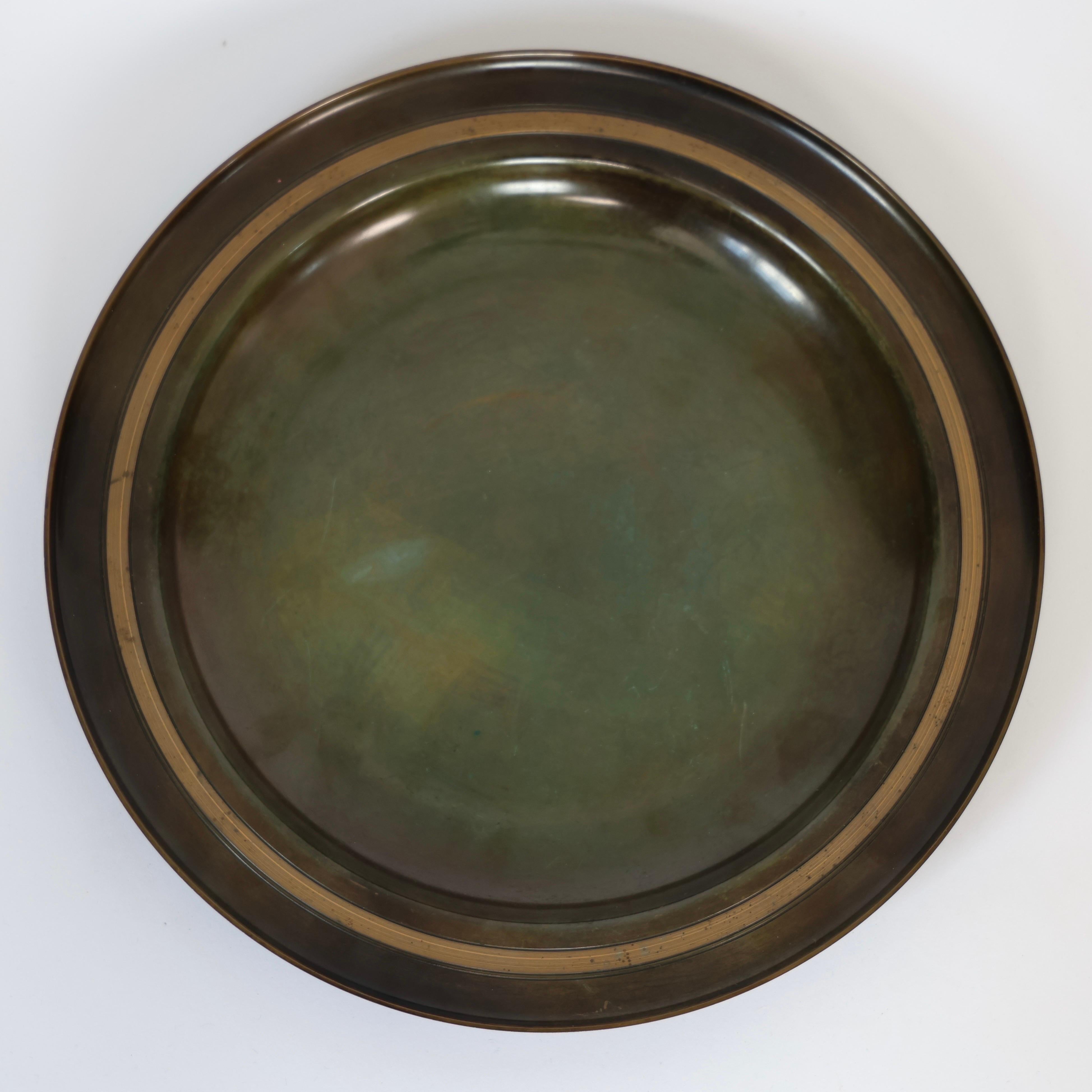 Mid-20th Century Large Bronze Bowl by Just Andersen, 1930s, Denmark For Sale