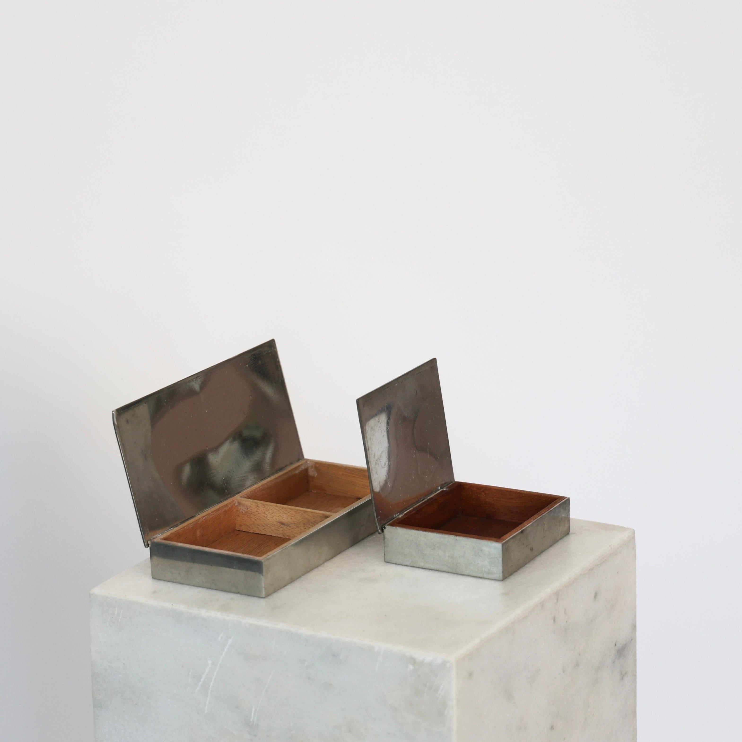 Danois Pewter Boxes designed by Arne Erkers for Just Andersen, 1950s, Denmark en vente