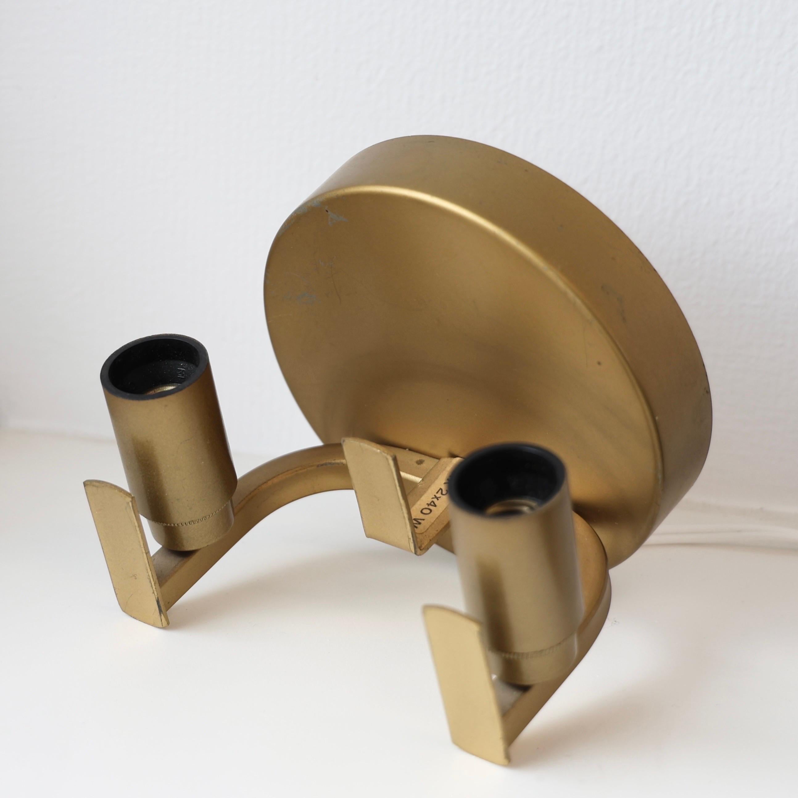 Lampe murale en laiton en forme de feuille par Svend Aage I Holm Sorensen, 1960, Danemark en vente 2