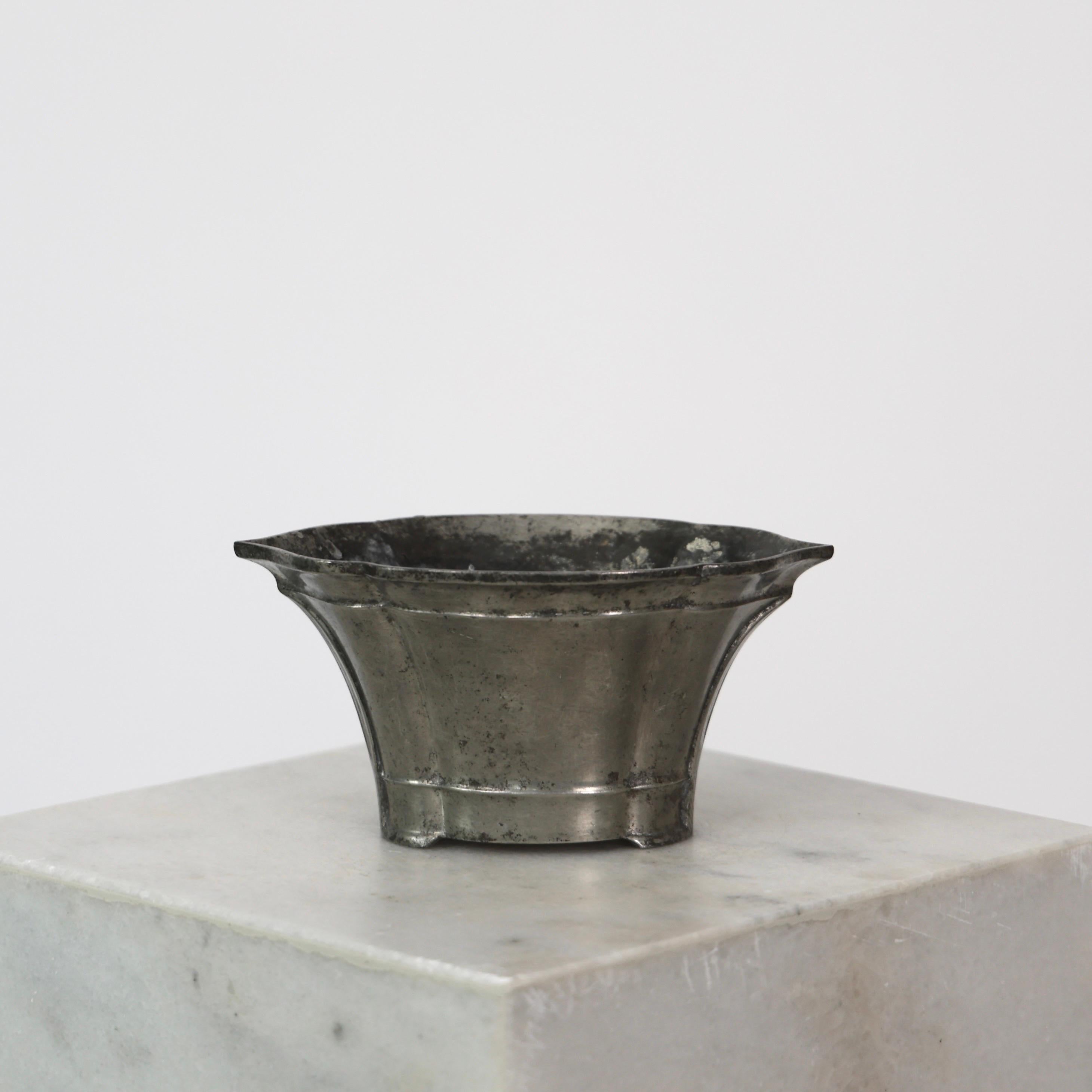 Early 20th Century Pewter Flowerpots by Just Andersen, 1920s, Denmark For Sale