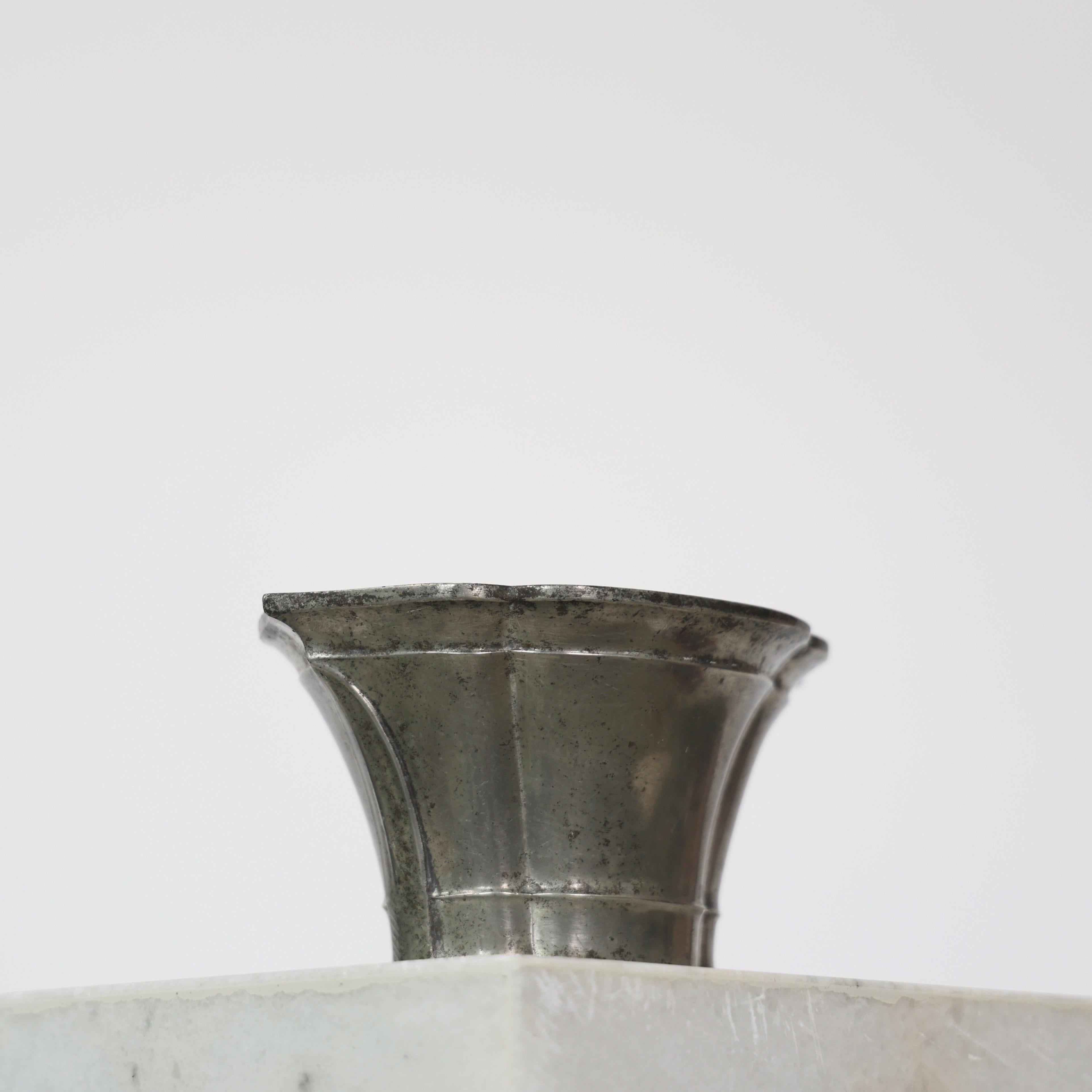 Pewter Flowerpots by Just Andersen, 1920s, Denmark For Sale 1